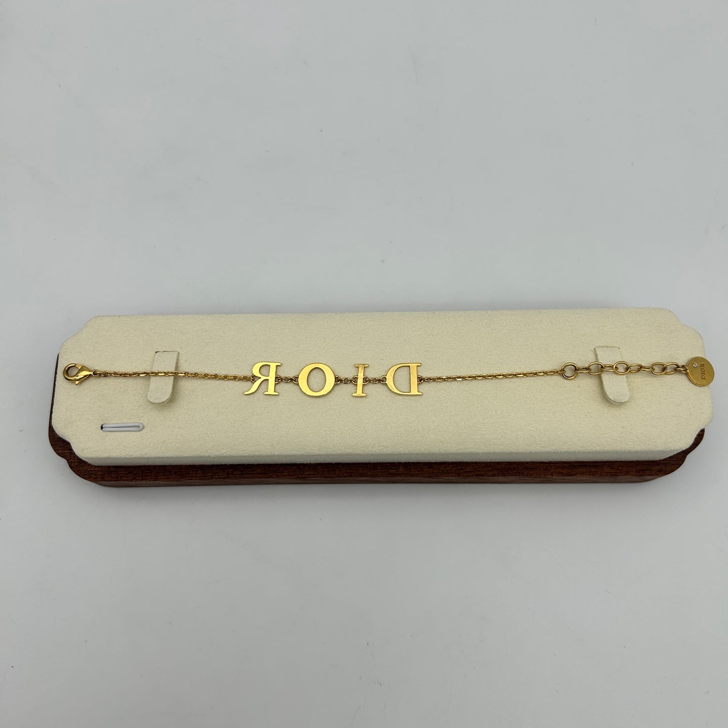 Dior Gold Logo Rhinestone Bracelet [Used]