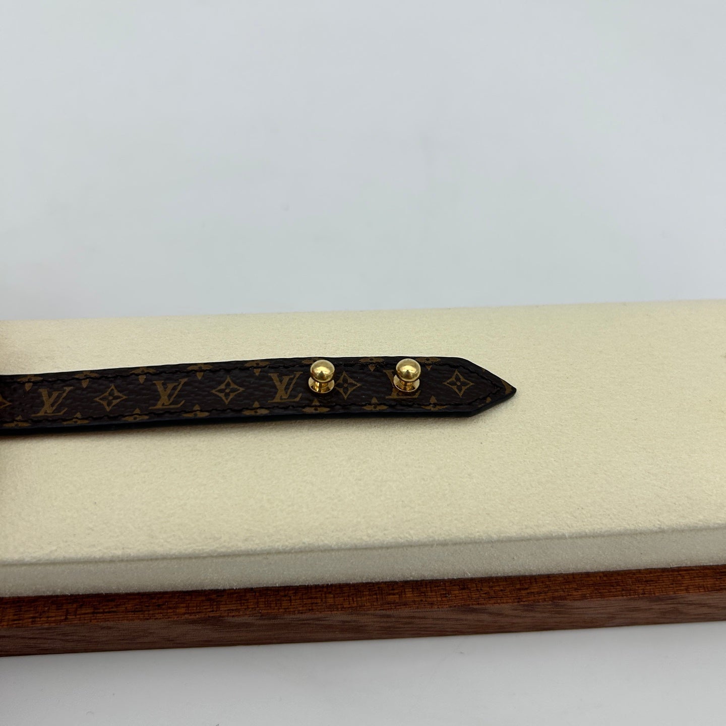 Louis Vuitton Essential V Monogram Leather Bracelet [Used]