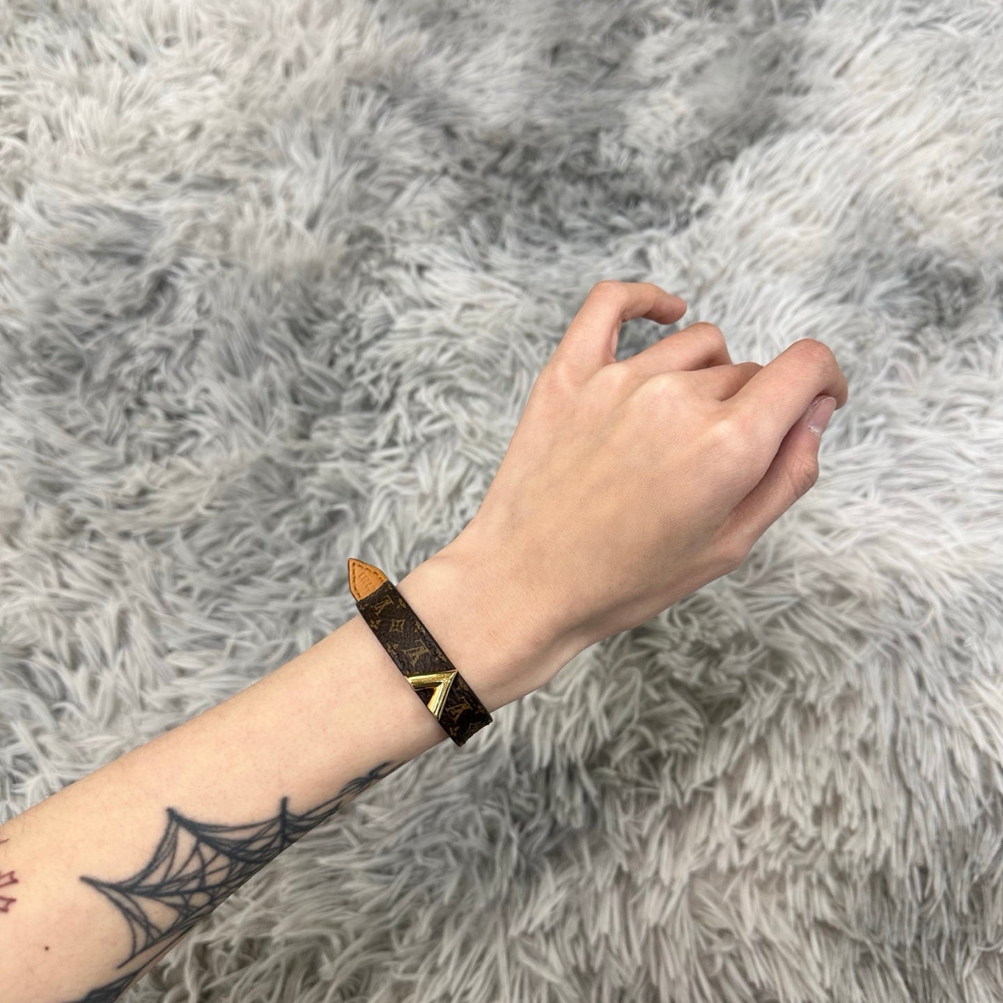 Louis Vuitton Essential V Monogram Leather Bracelet [Used]
