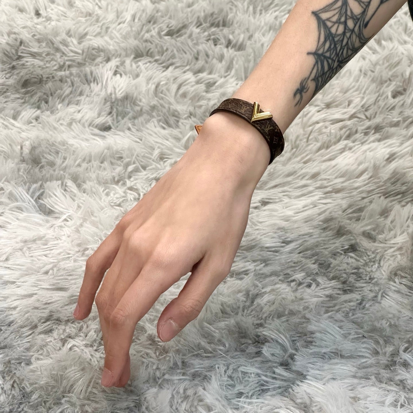 Louis Vuitton Essential V Monogram Leather Bracelet [Used]