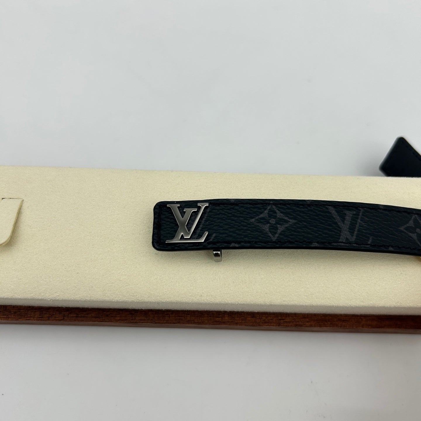Louis Vuitton Monogram Eclipse Leather Bracelet Black [Used]