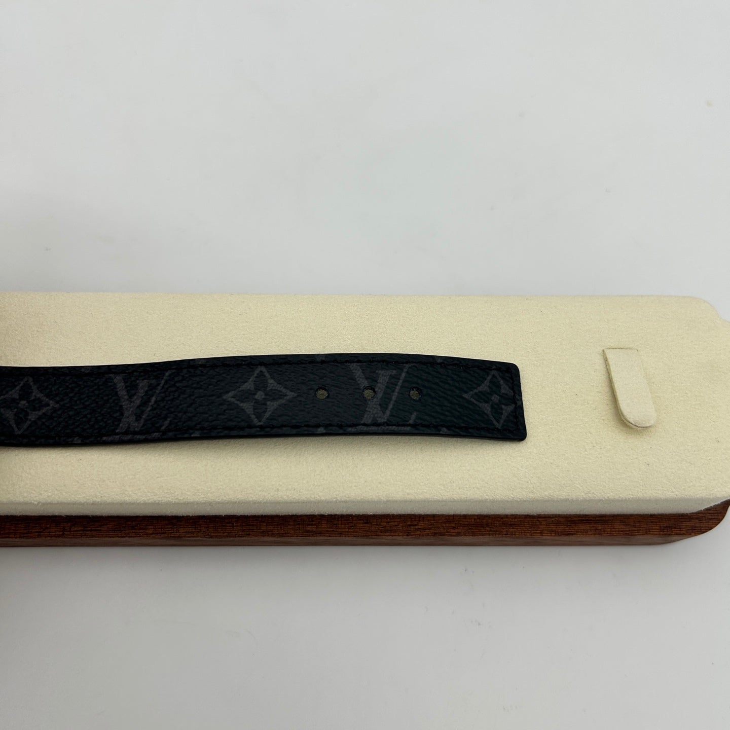 Louis Vuitton Monogram Eclipse Leather Bracelet Black [Used]