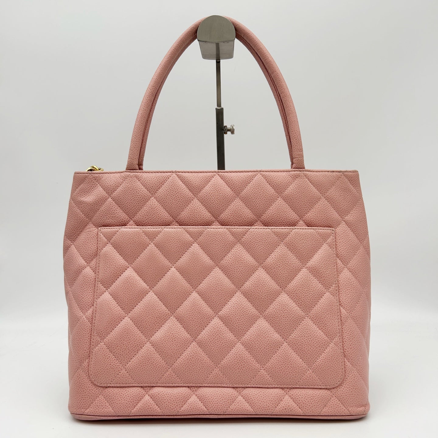 Chanel Pink Medallion Tote Bag with Gold Charm [Used]