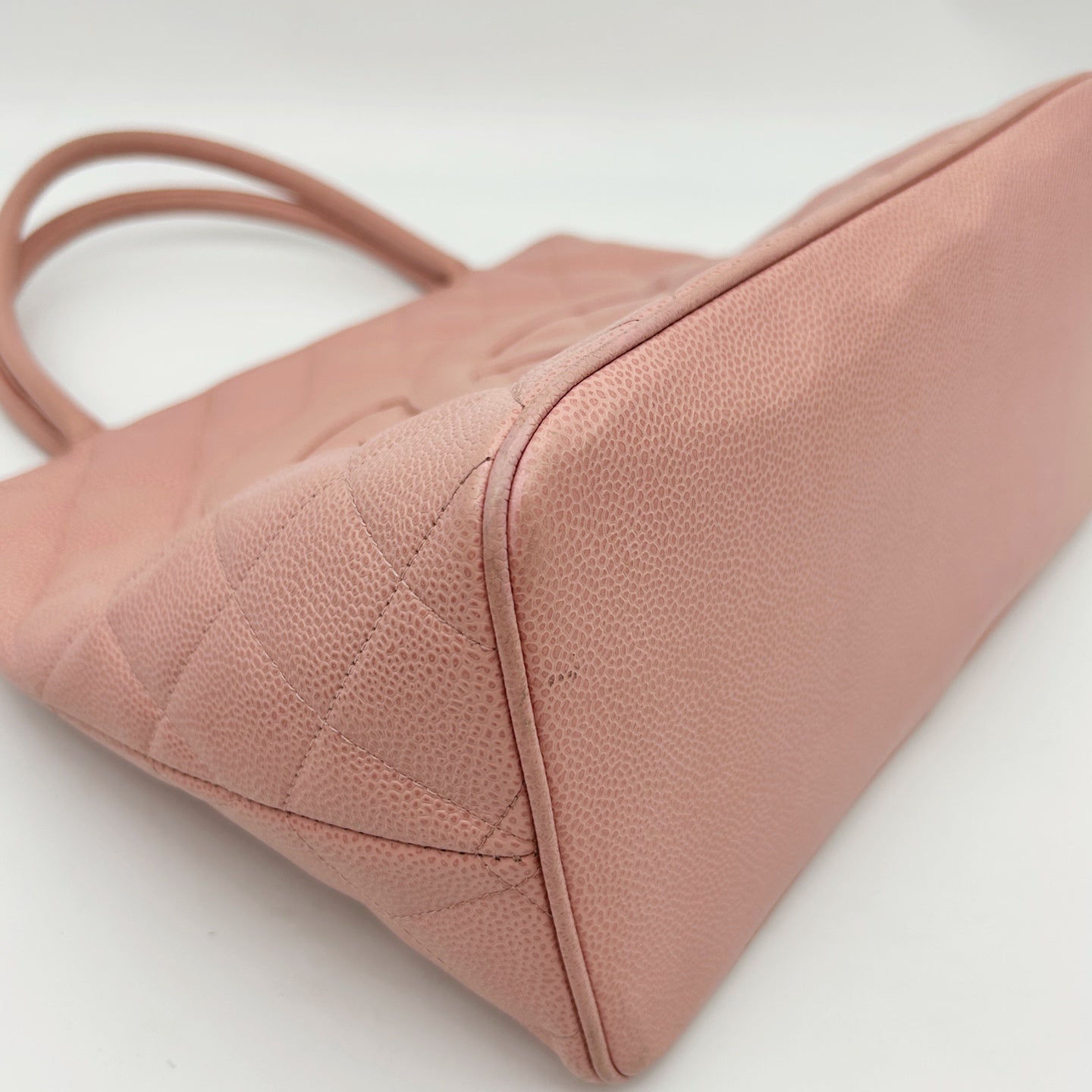 Chanel Pink Medallion Tote Bag with Gold Charm [Used]