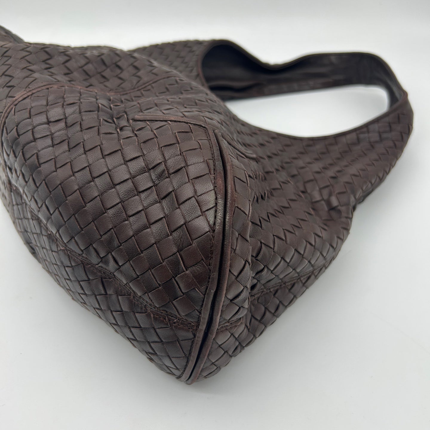 Bottega Veneta Ebano Intrecciato Shoulder Bag [Used]