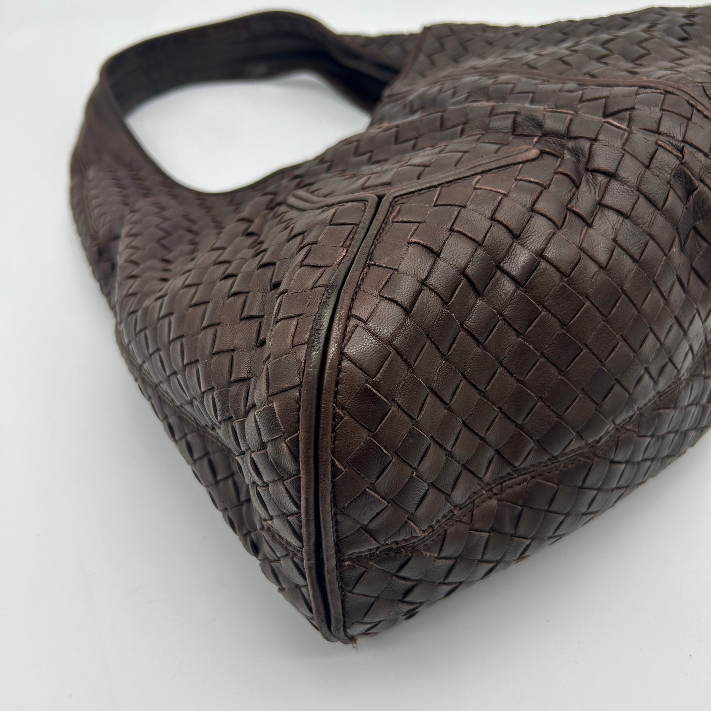 Bottega Veneta Ebano Intrecciato Shoulder Bag [Used]