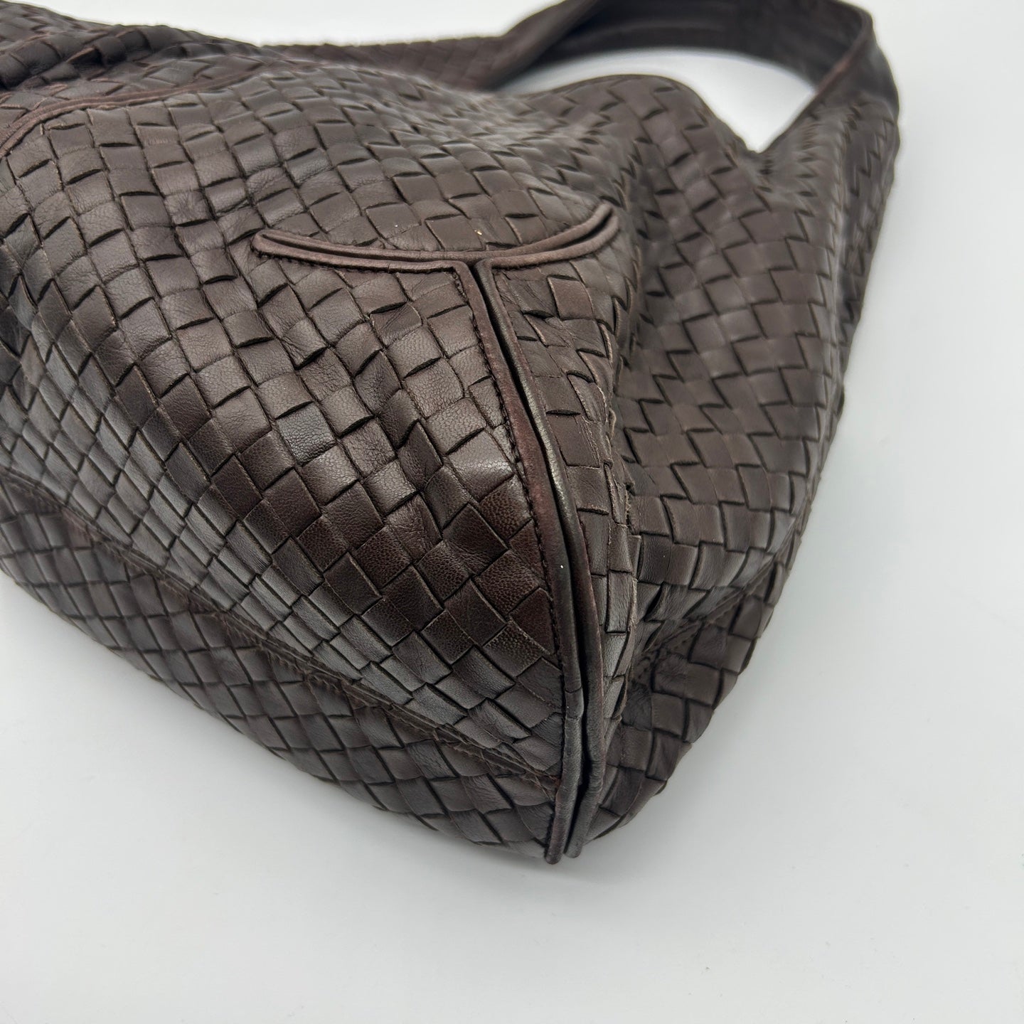 Bottega Veneta Ebano Intrecciato Shoulder Bag [Used]