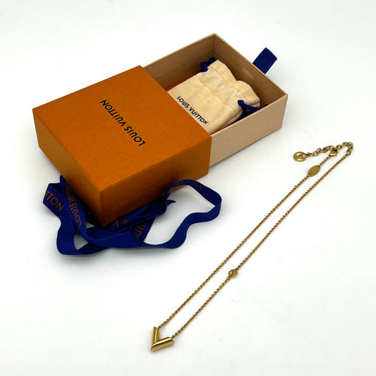 Louis Vuitton Essential V Gold Necklace [Used]