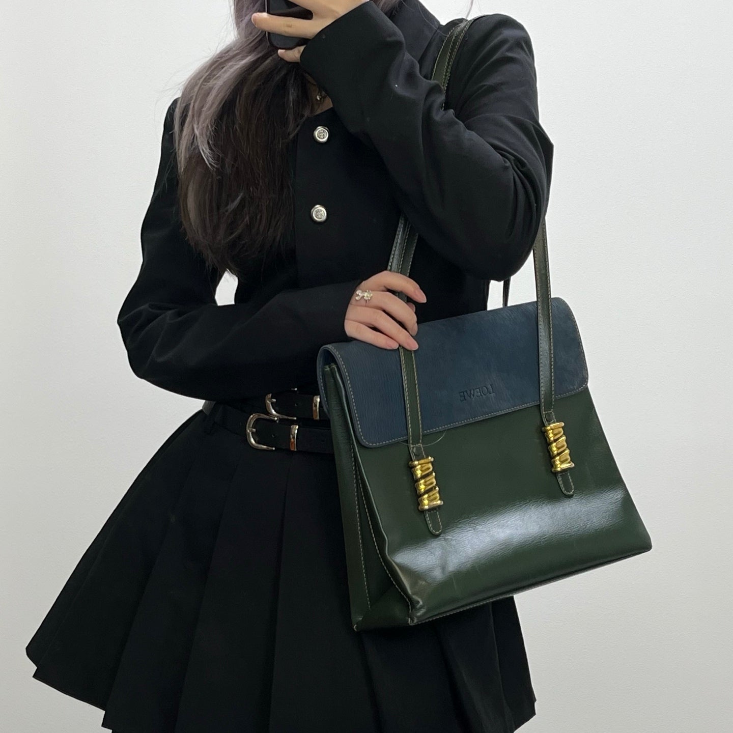 Loewe Velazquez Colorblock Leather Shoulder bag [Used]