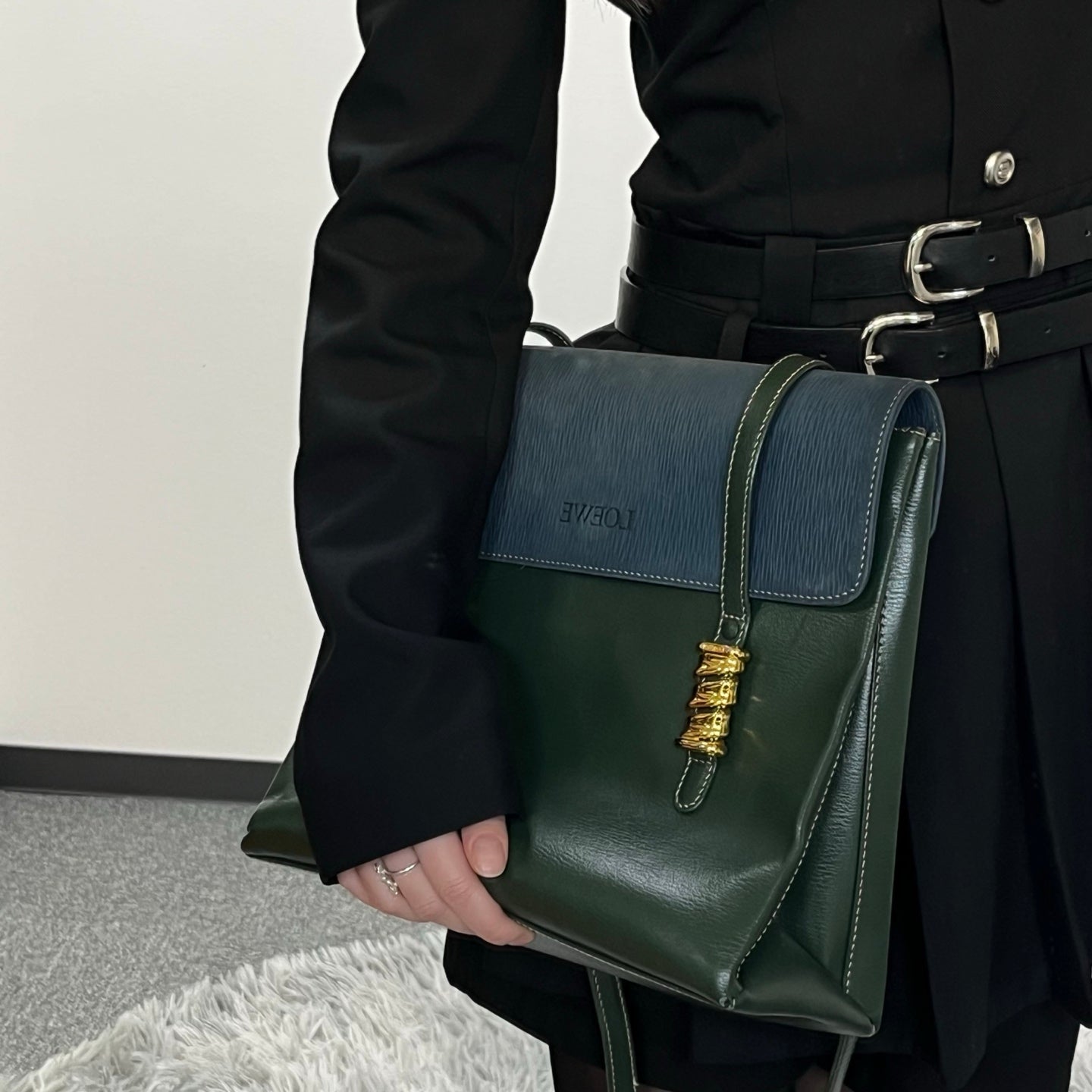 Loewe Velazquez Colorblock Leather Shoulder bag [Used]