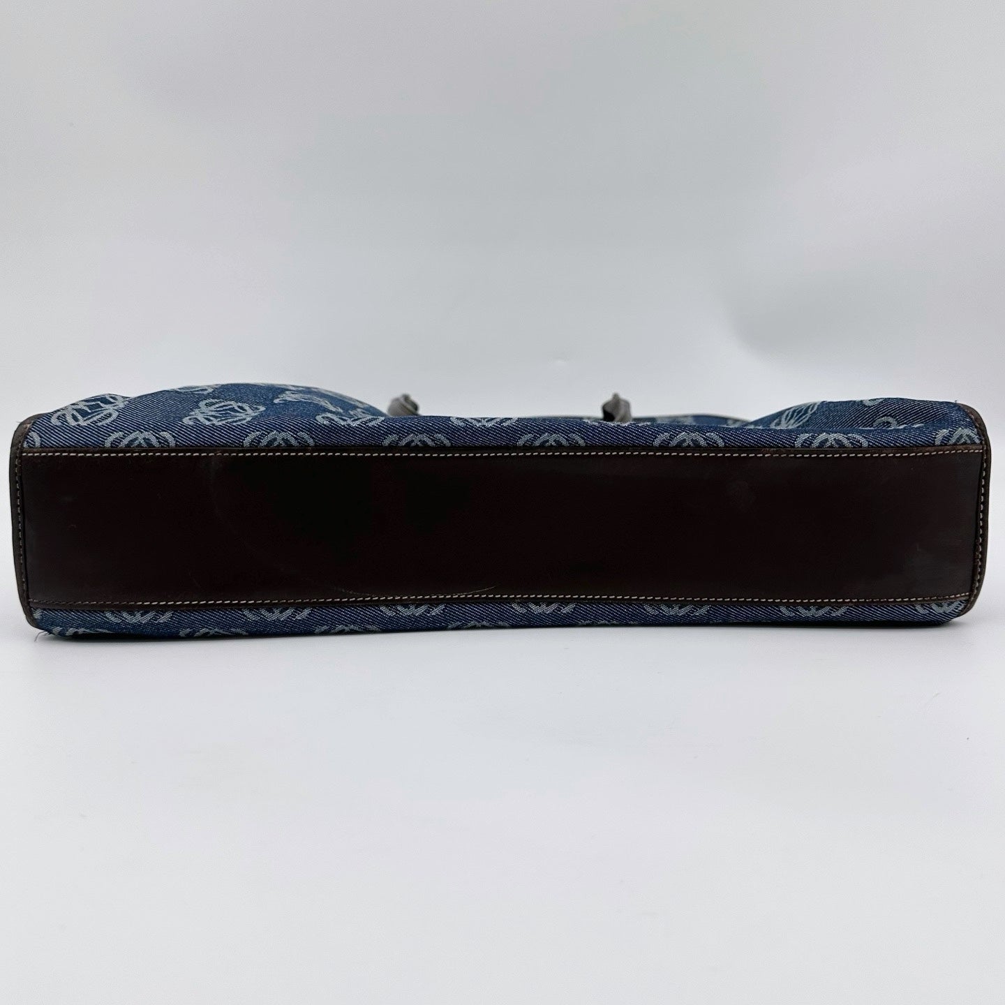 Loewe Blue Anagram Denim Leather Lightweight Shoulder Bag [Used]