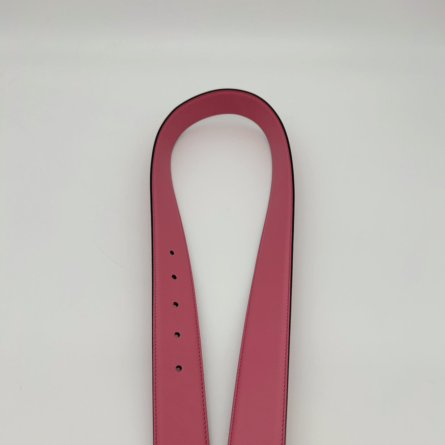 Gucci Pink Gold Logo Leather Belt [Unused]