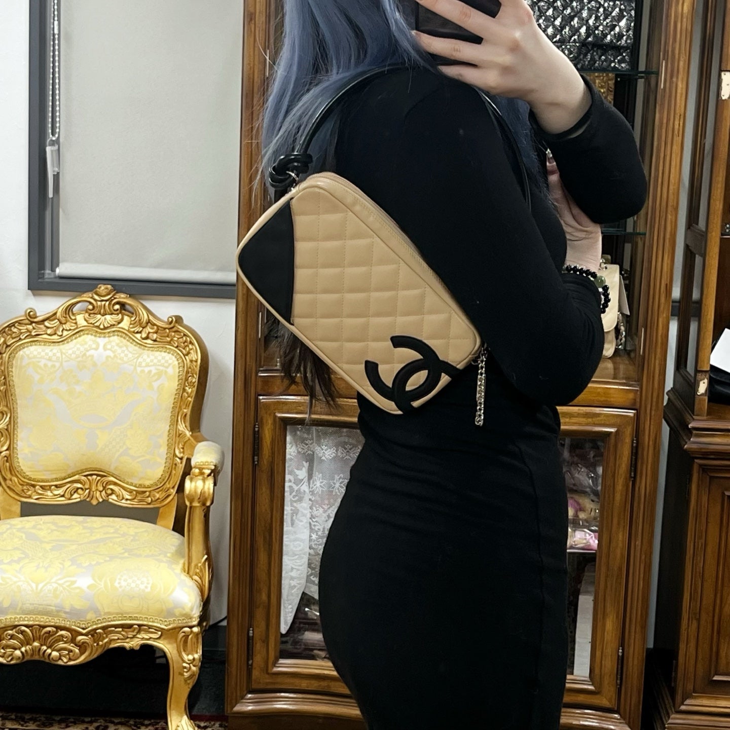Chanel Cambon Beige Small Shoulder Bag [Used]