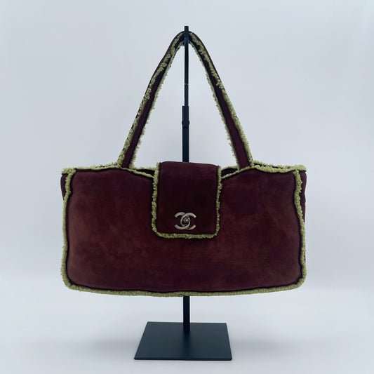 Chanel Brown Mouton Tote Handbag [Used]