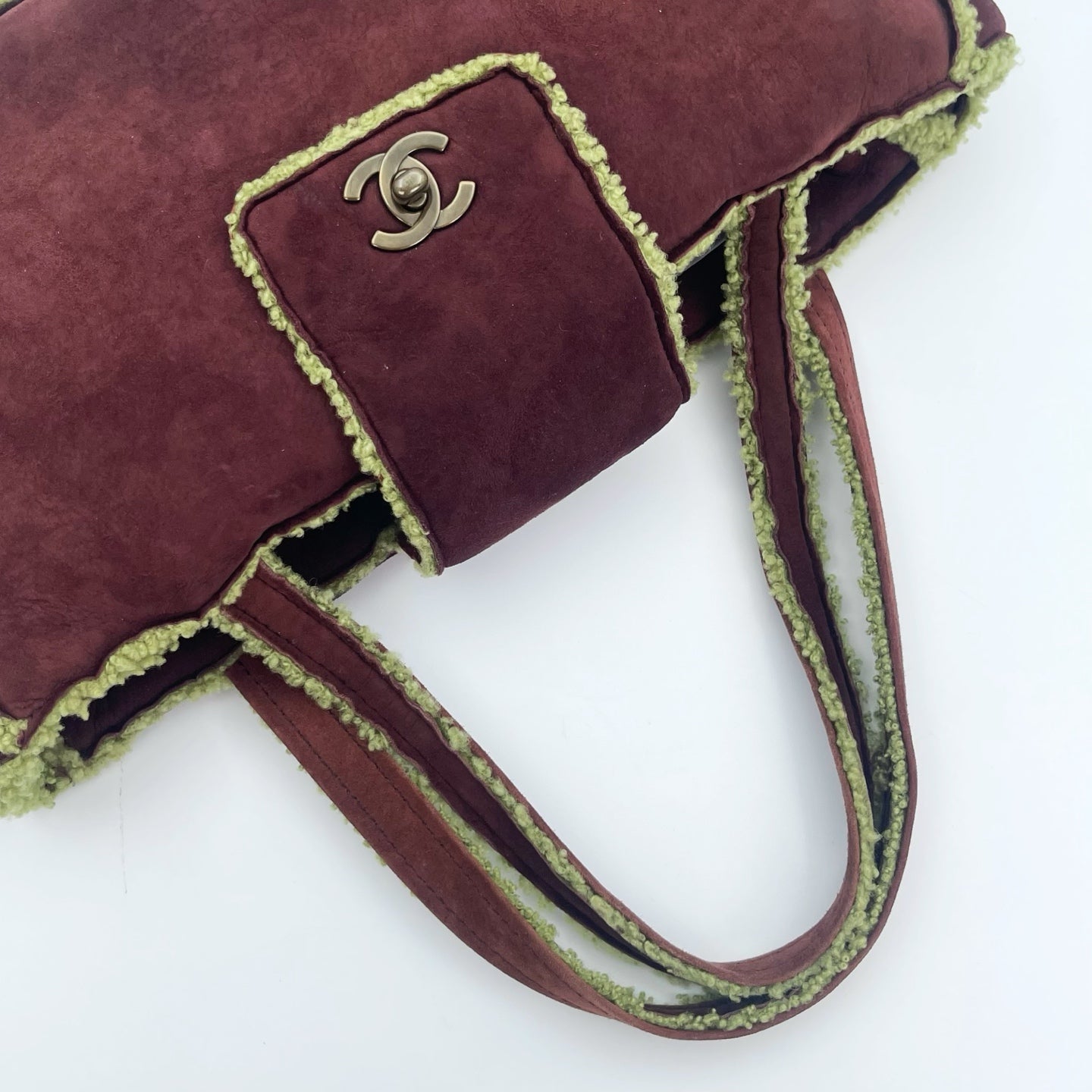 Chanel Brown Mouton Tote Handbag [Used]