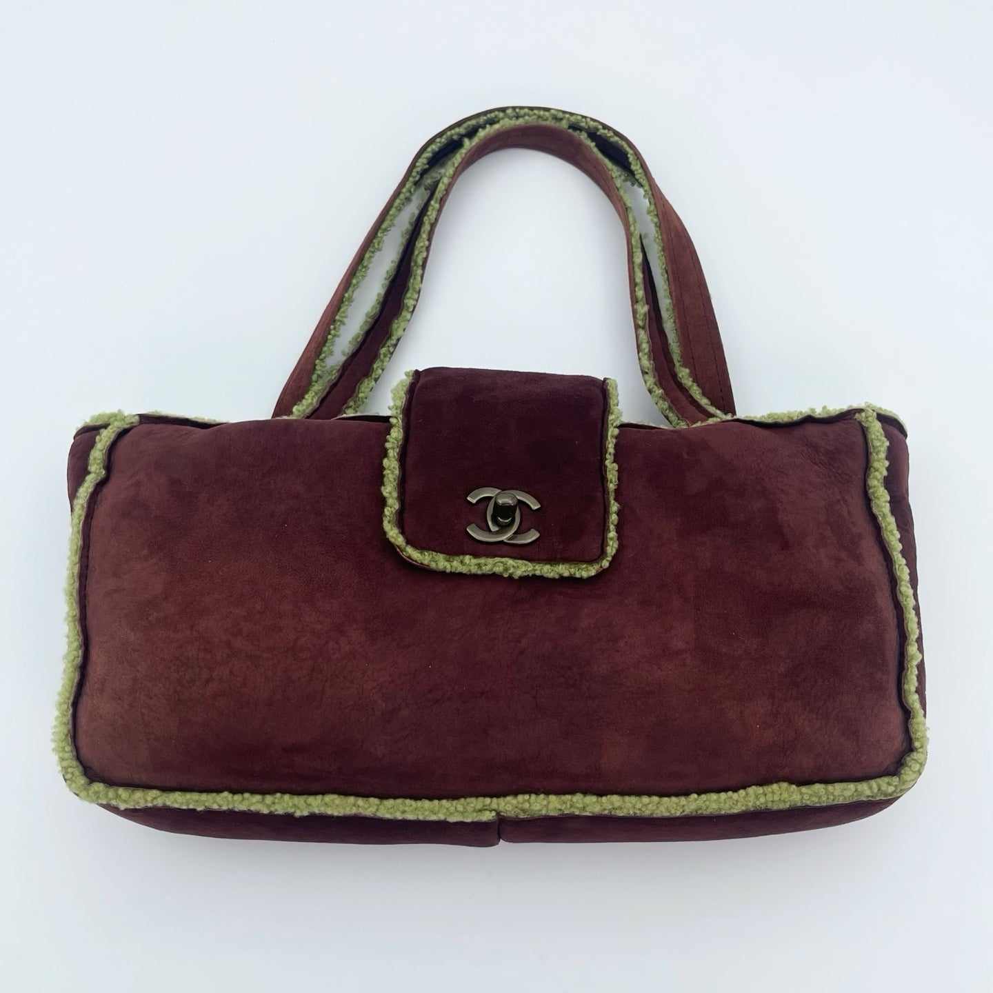 Chanel Brown Mouton Tote Handbag [Used]