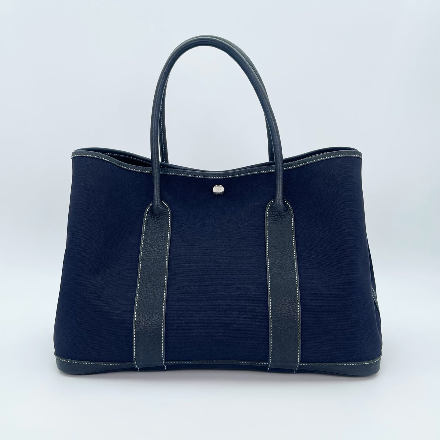 Hermès Blue Canvas Garden Party 36 TPM Tote Bag [Used]