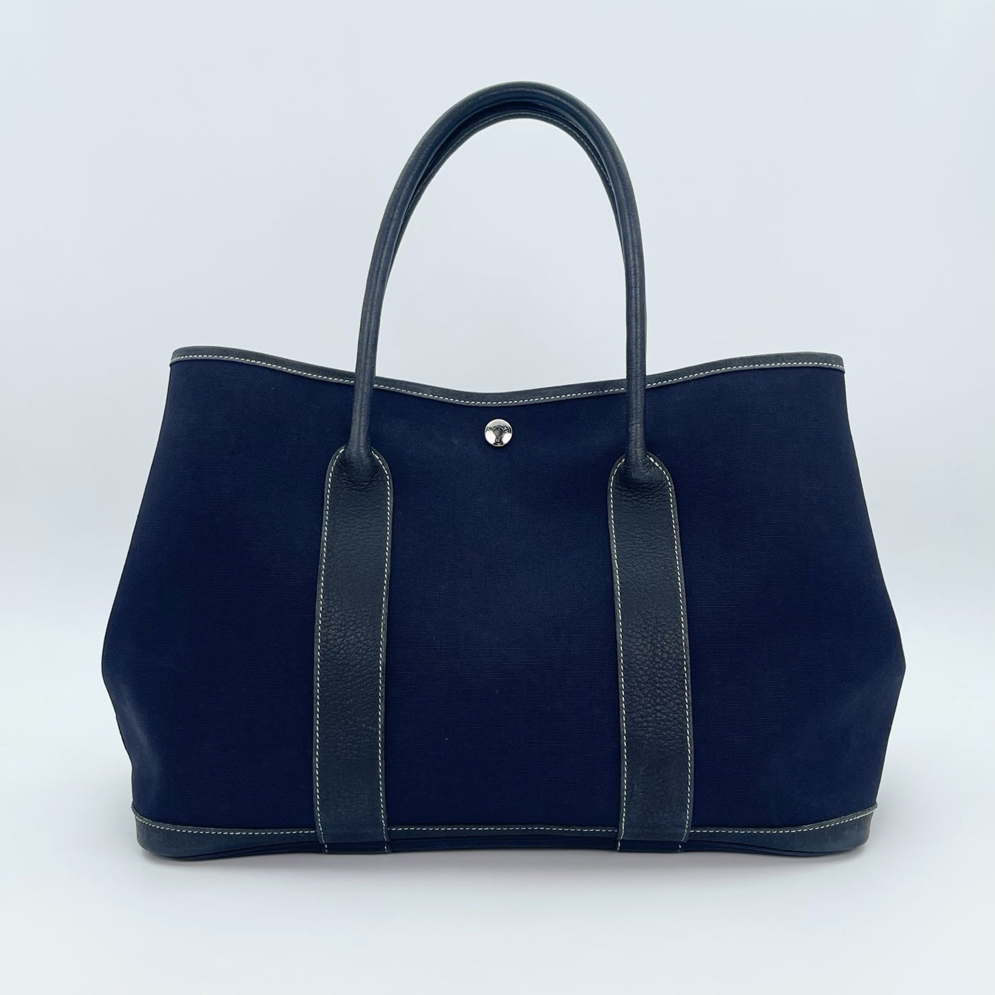 Hermès Blue Canvas Garden Party 36 TPM Tote Bag [Used]
