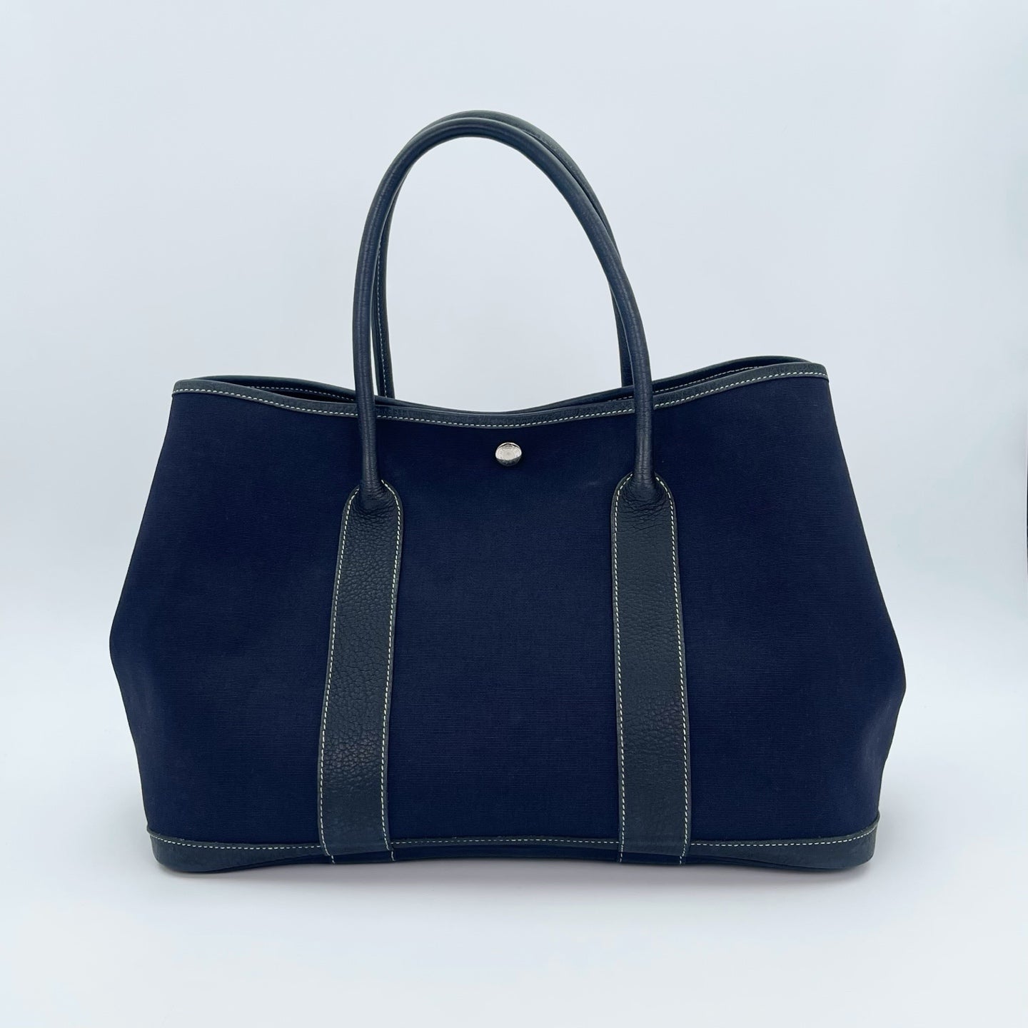 Hermès Blue Canvas Garden Party 36 TPM Tote Bag [Used]