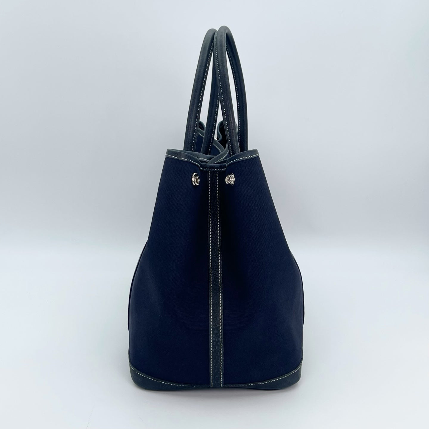 Hermès Blue Canvas Garden Party 36 TPM Tote Bag [Used]