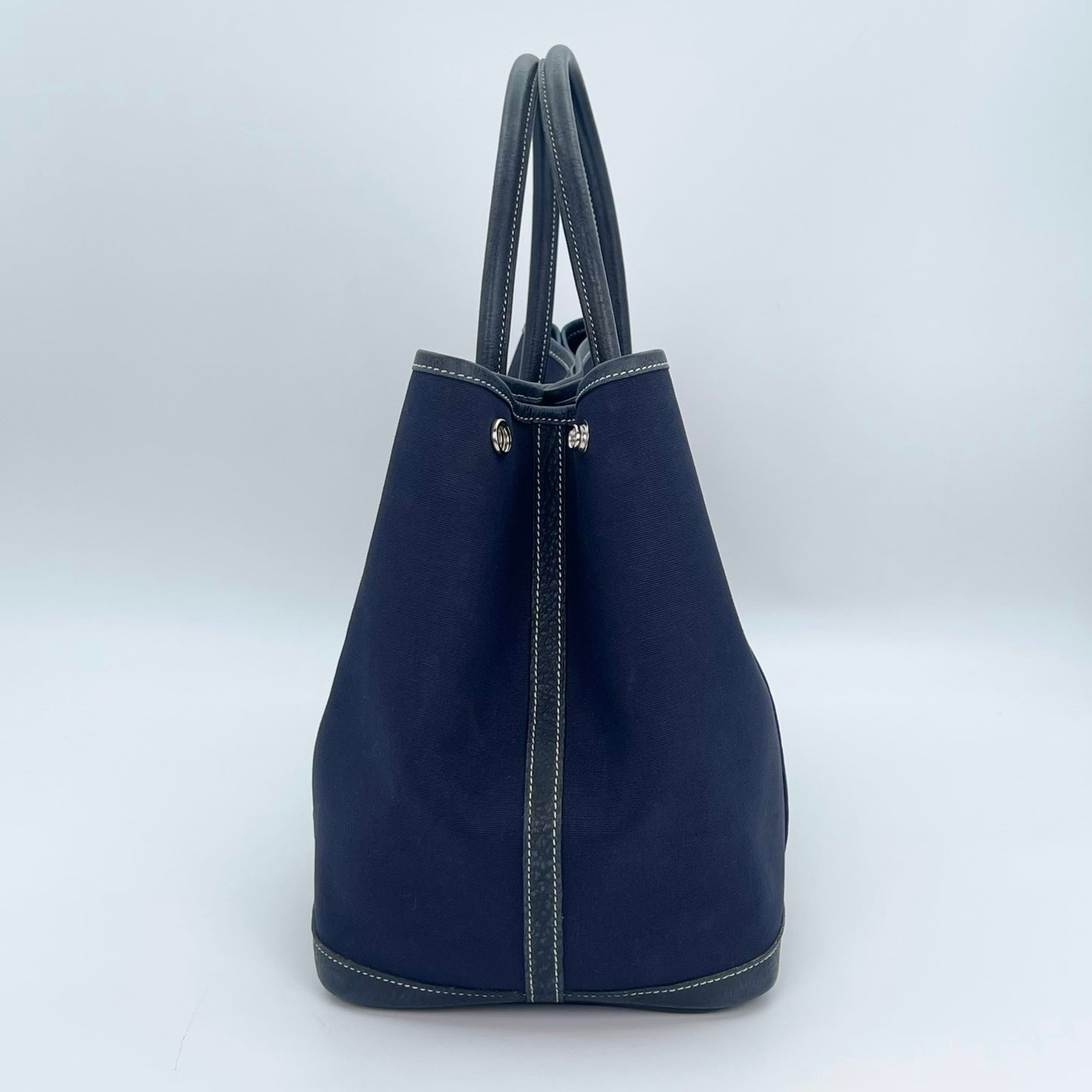Hermès Blue Canvas Garden Party 36 TPM Tote Bag [Used]