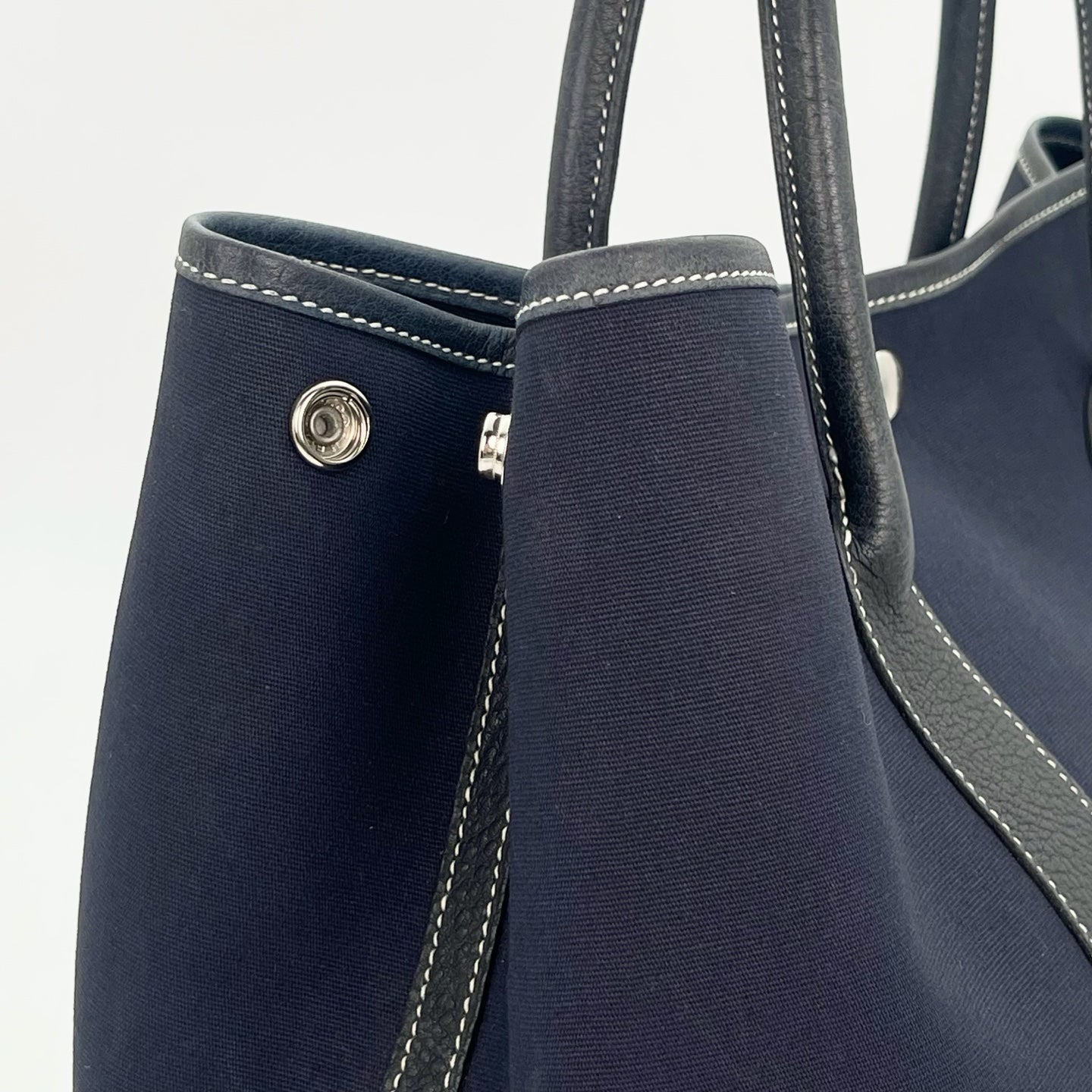 Hermès Blue Canvas Garden Party 36 TPM Tote Bag [Used]