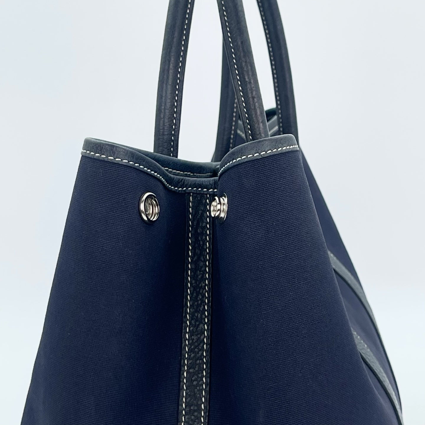 Hermès Blue Canvas Garden Party 36 TPM Tote Bag [Used]