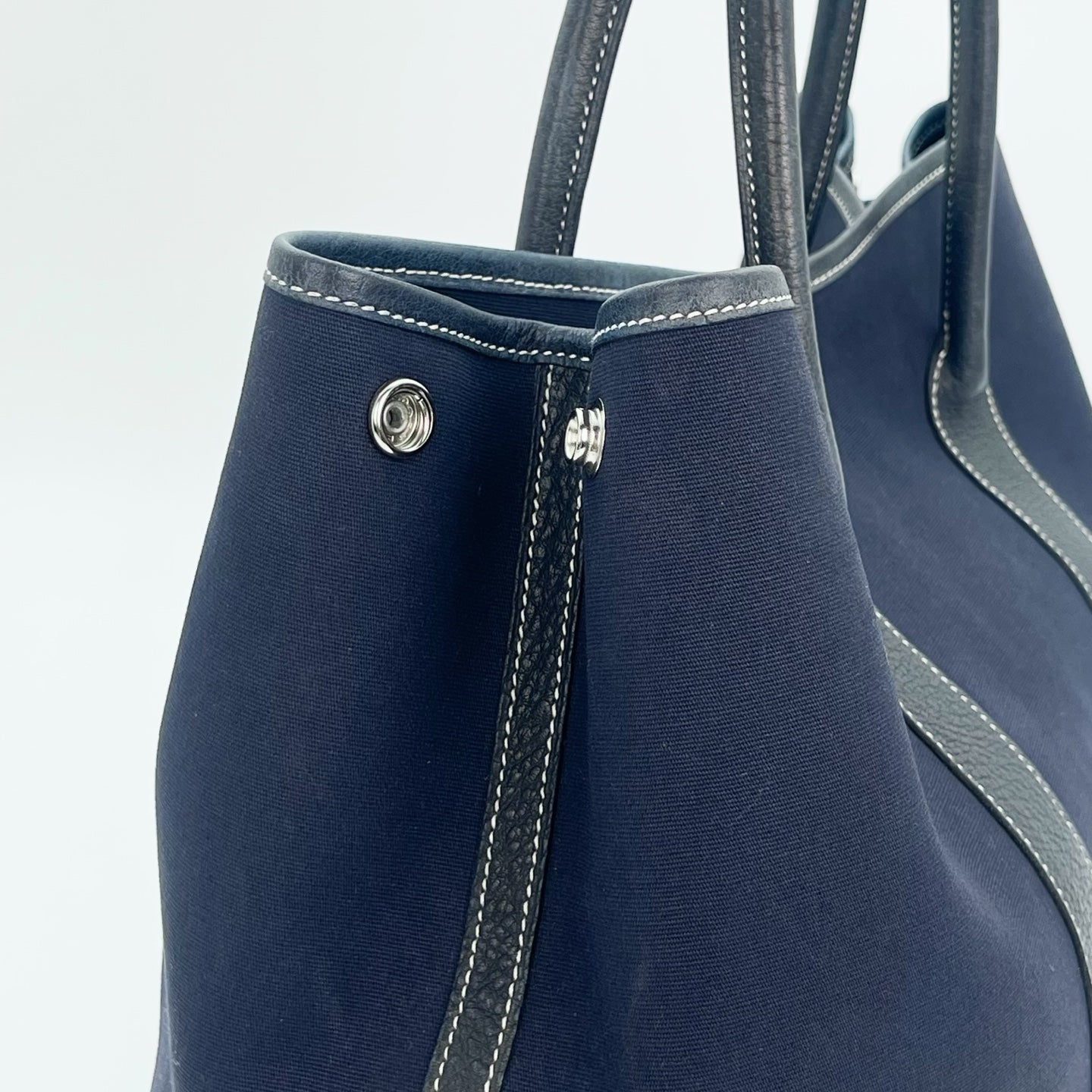Hermès Blue Canvas Garden Party 36 TPM Tote Bag [Used]