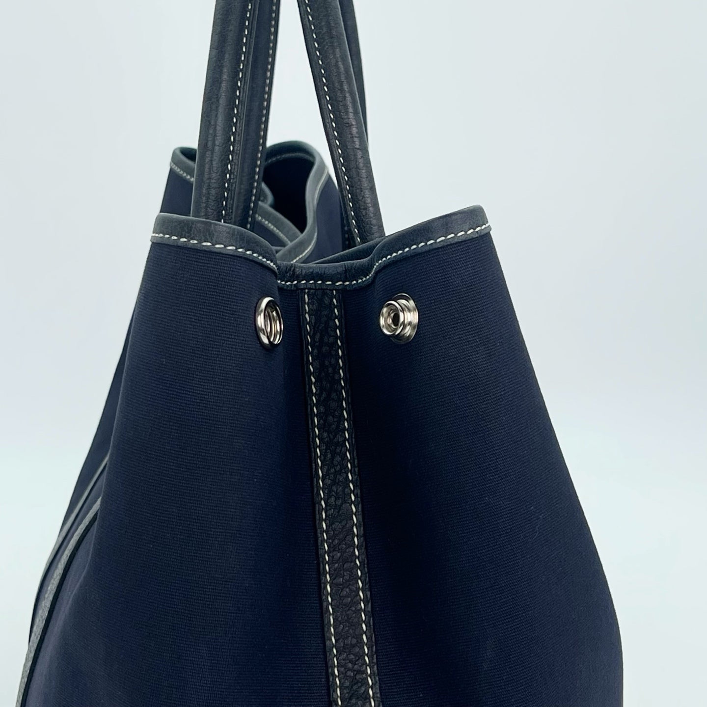 Hermès Blue Canvas Garden Party 36 TPM Tote Bag [Used]