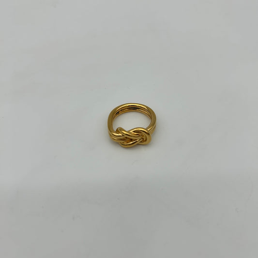 Hermès Vintage Gold Twisted Scarf Ring [Used]