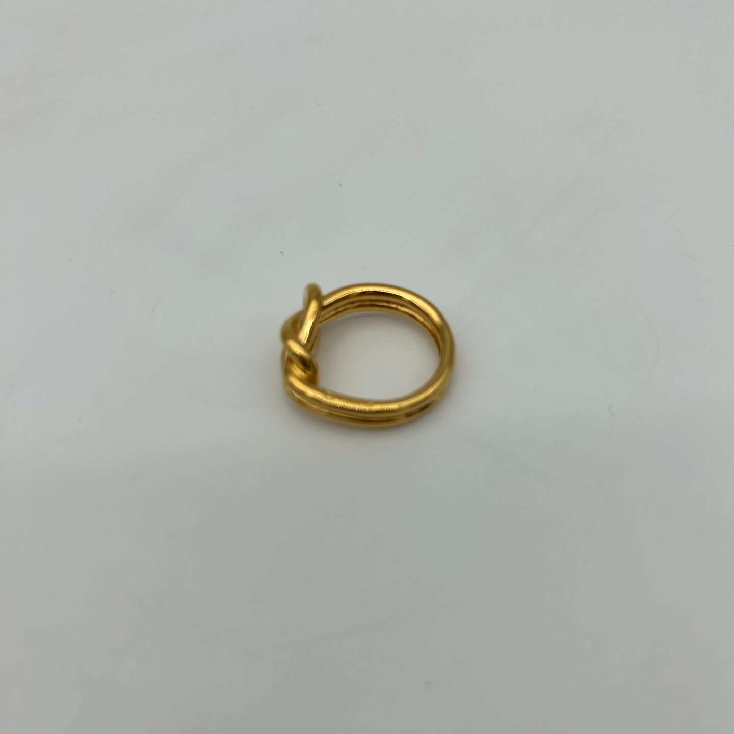 Hermès Vintage Gold Twisted Scarf Ring [Used]