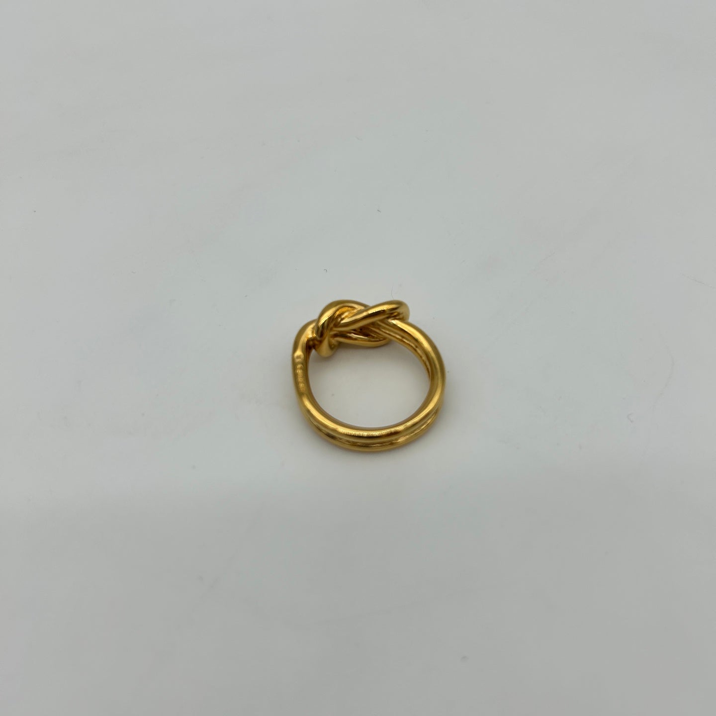 Hermès Vintage Gold Twisted Scarf Ring [Used]