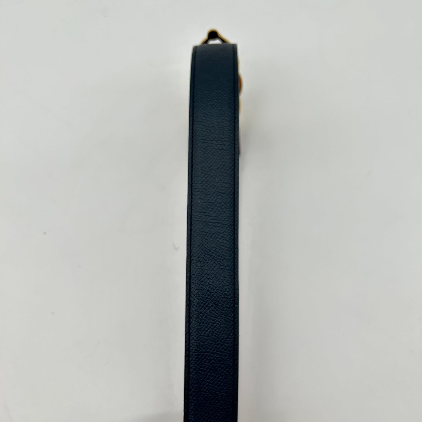 Hermès Vintage Black Leather Horsebit Belt Gold Hardware [Used]