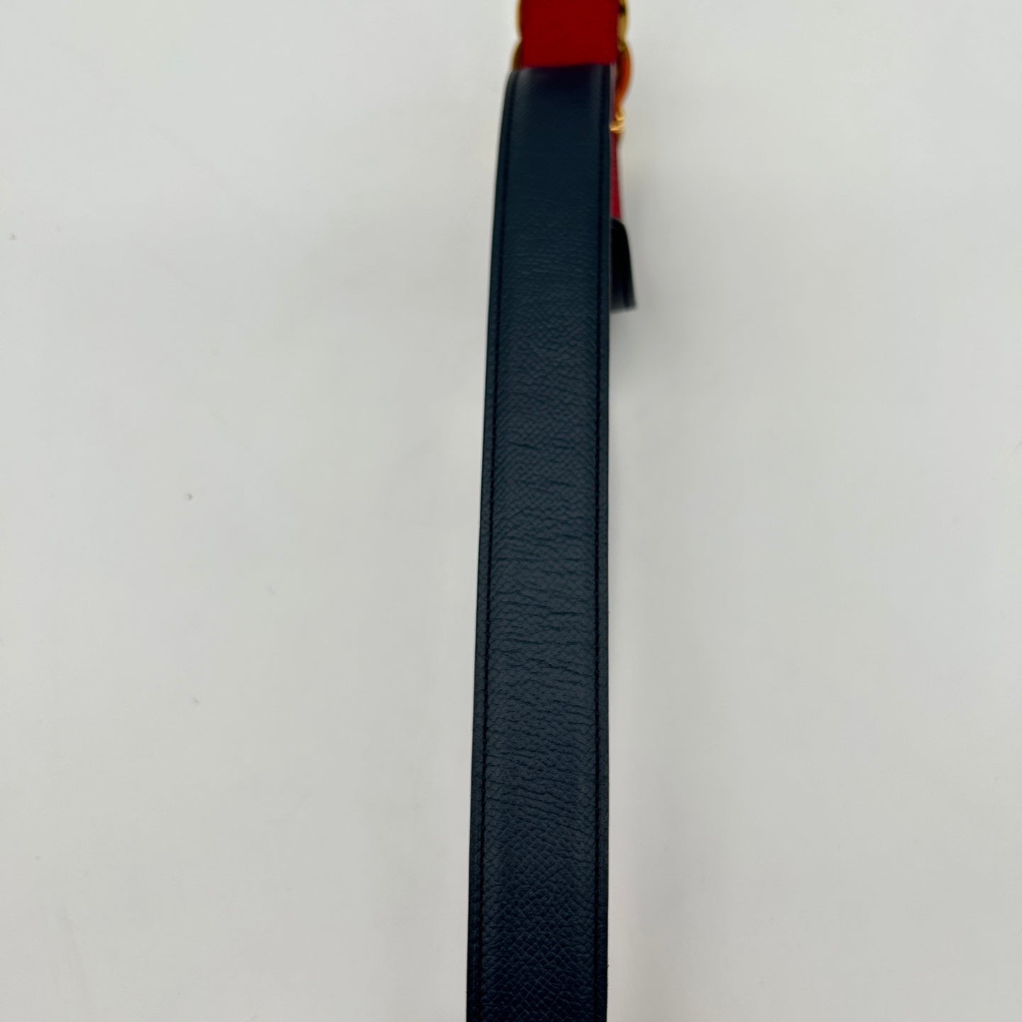 Hermès Vintage Black Leather Horsebit Belt Gold Hardware [Used]