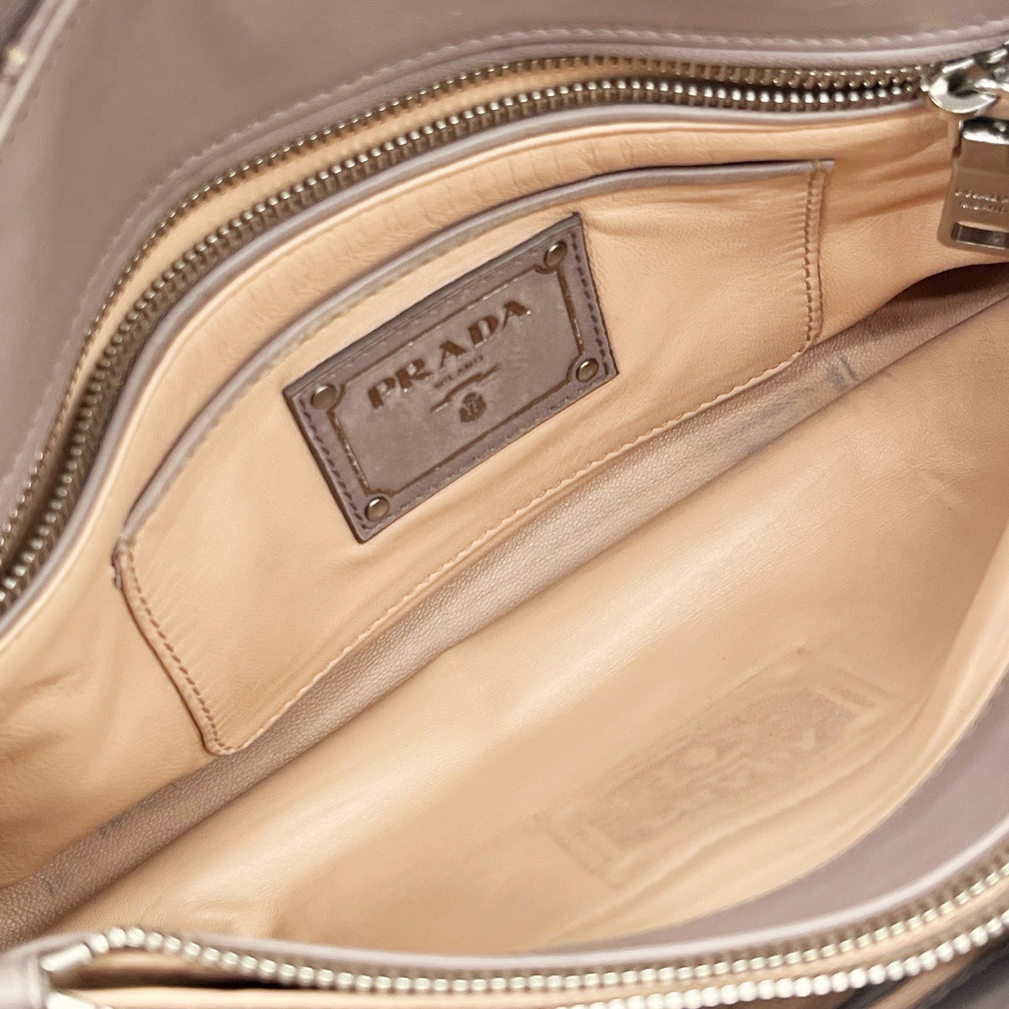 Prada Pink Ruched Leather Chain Tote Bag [Used]