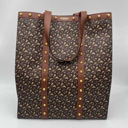 Burberry Brown Monogram Canvas Tote Bag [Used]