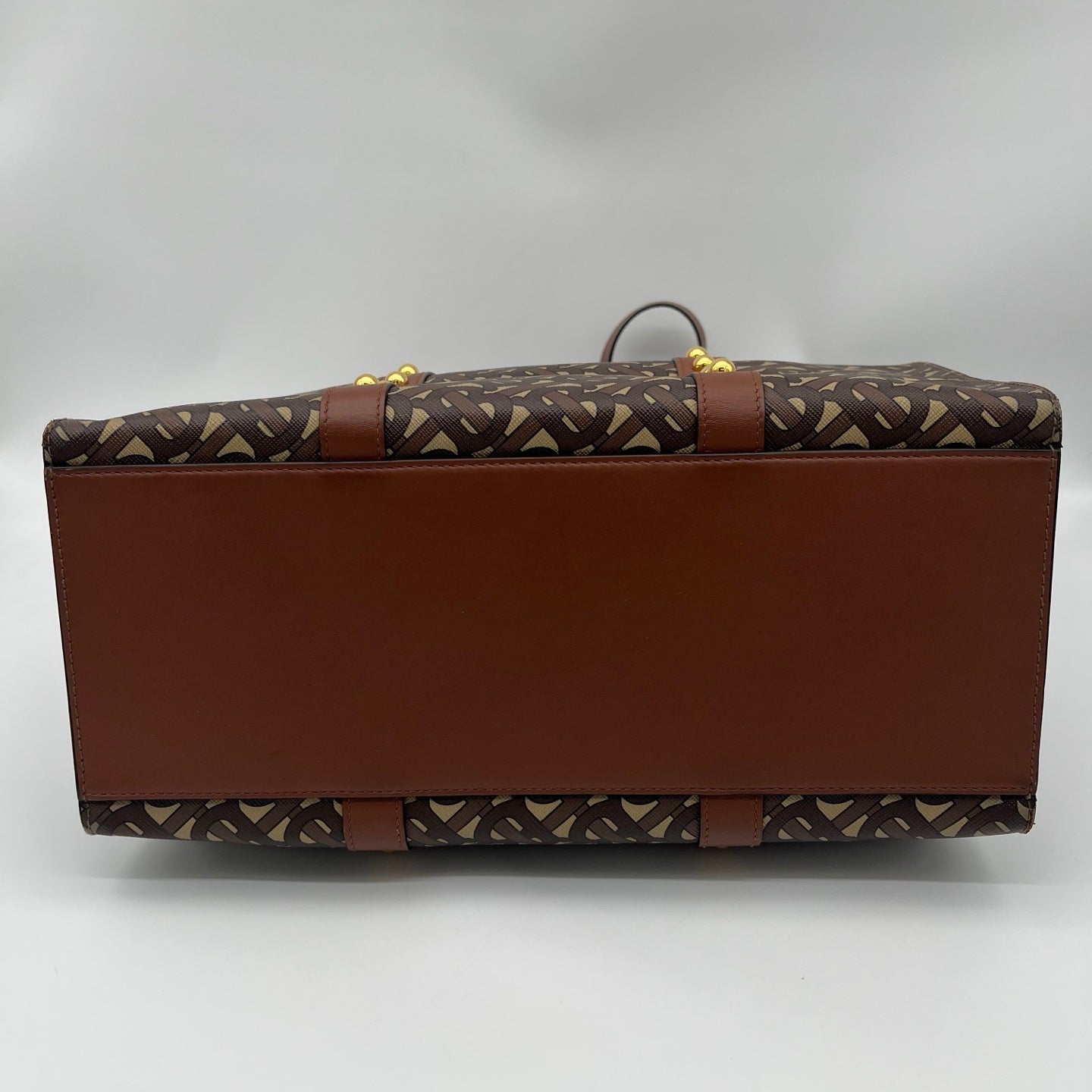 Burberry Brown Monogram Canvas Tote Bag [Used]