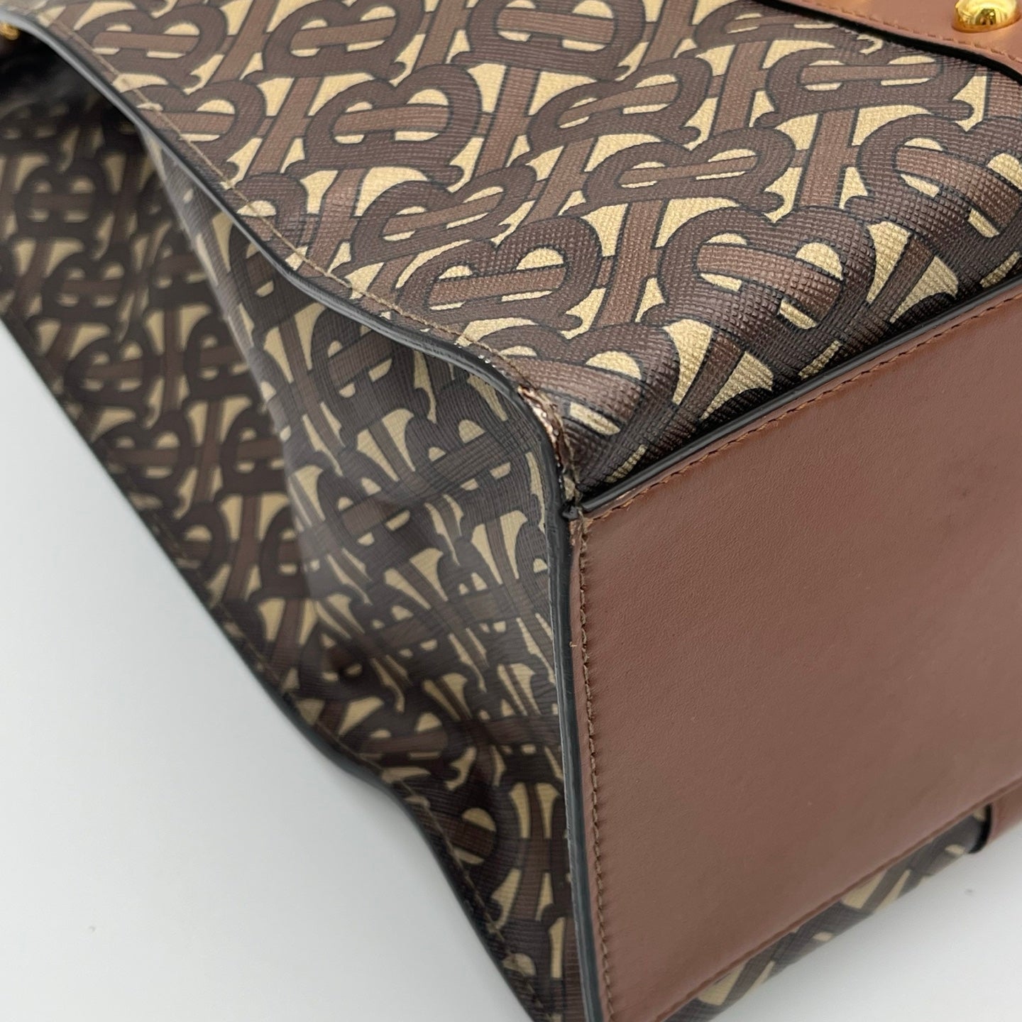 Burberry Brown Monogram Canvas Tote Bag [Used]