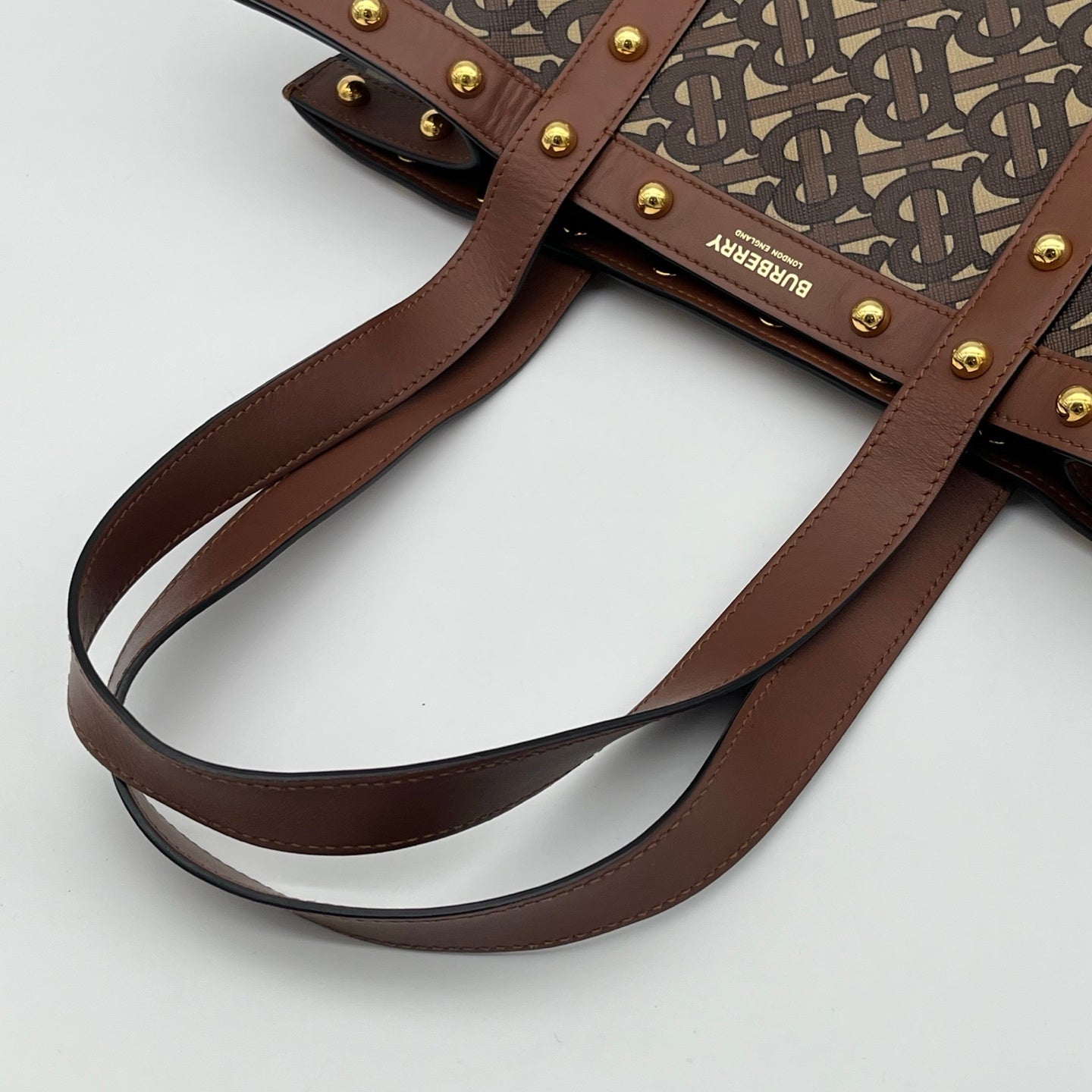 Burberry Brown Monogram Canvas Tote Bag [Used]