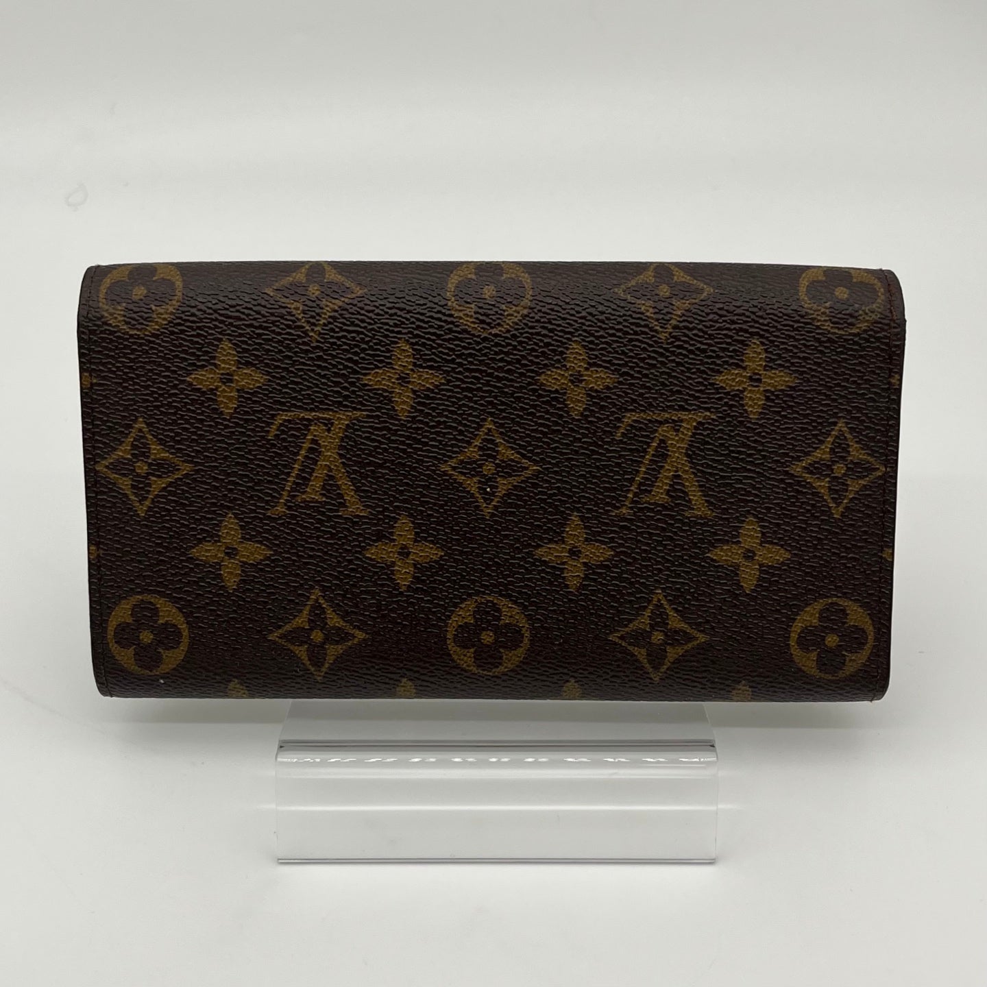 Louis Vuitton Monogram Canvas Flap Long Wallet Gold Button [Used]