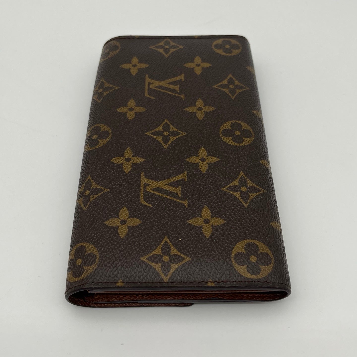 Louis Vuitton Monogram Canvas Flap Long Wallet Gold Button [Used]