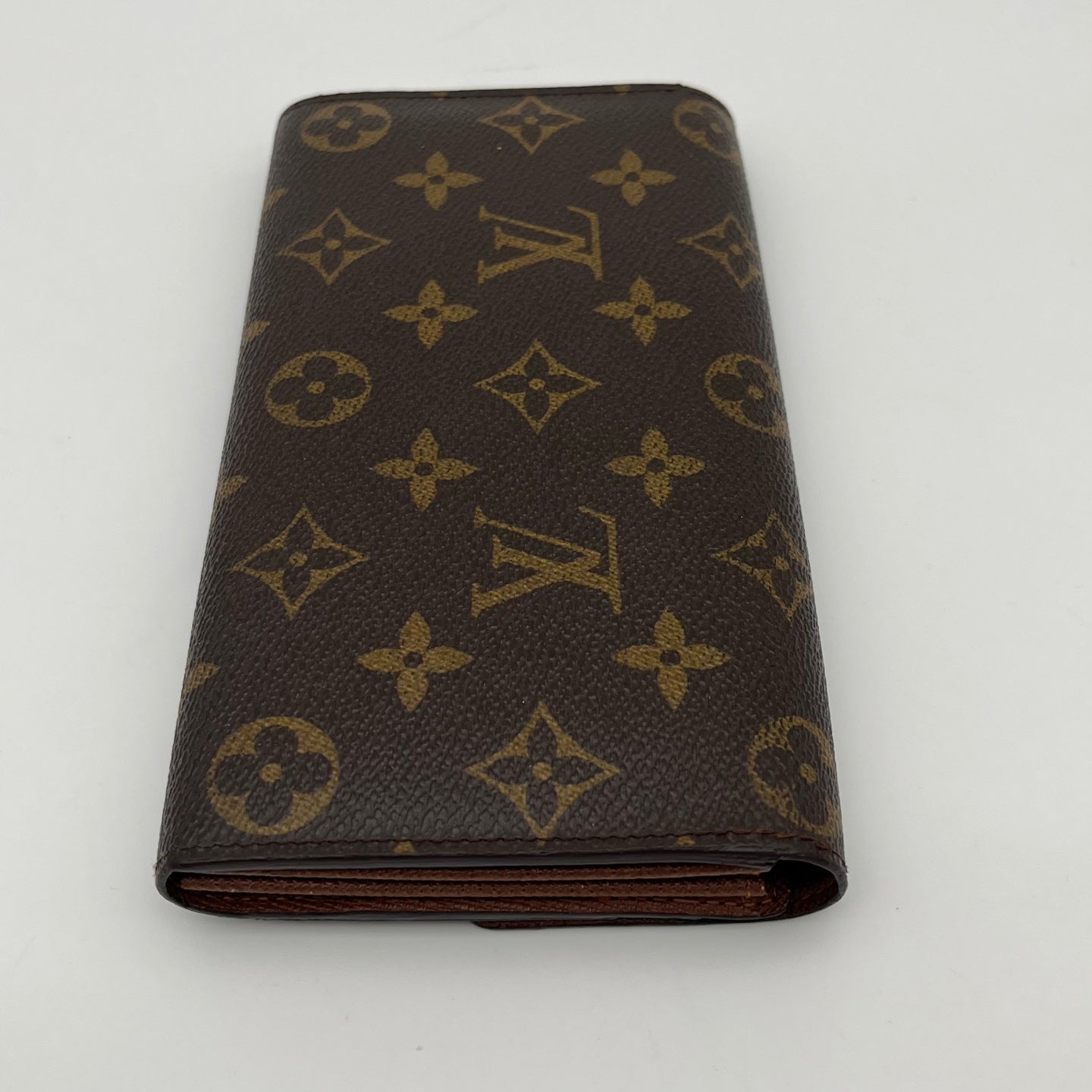 Louis Vuitton Monogram Canvas Flap Long Wallet Gold Button [Used]