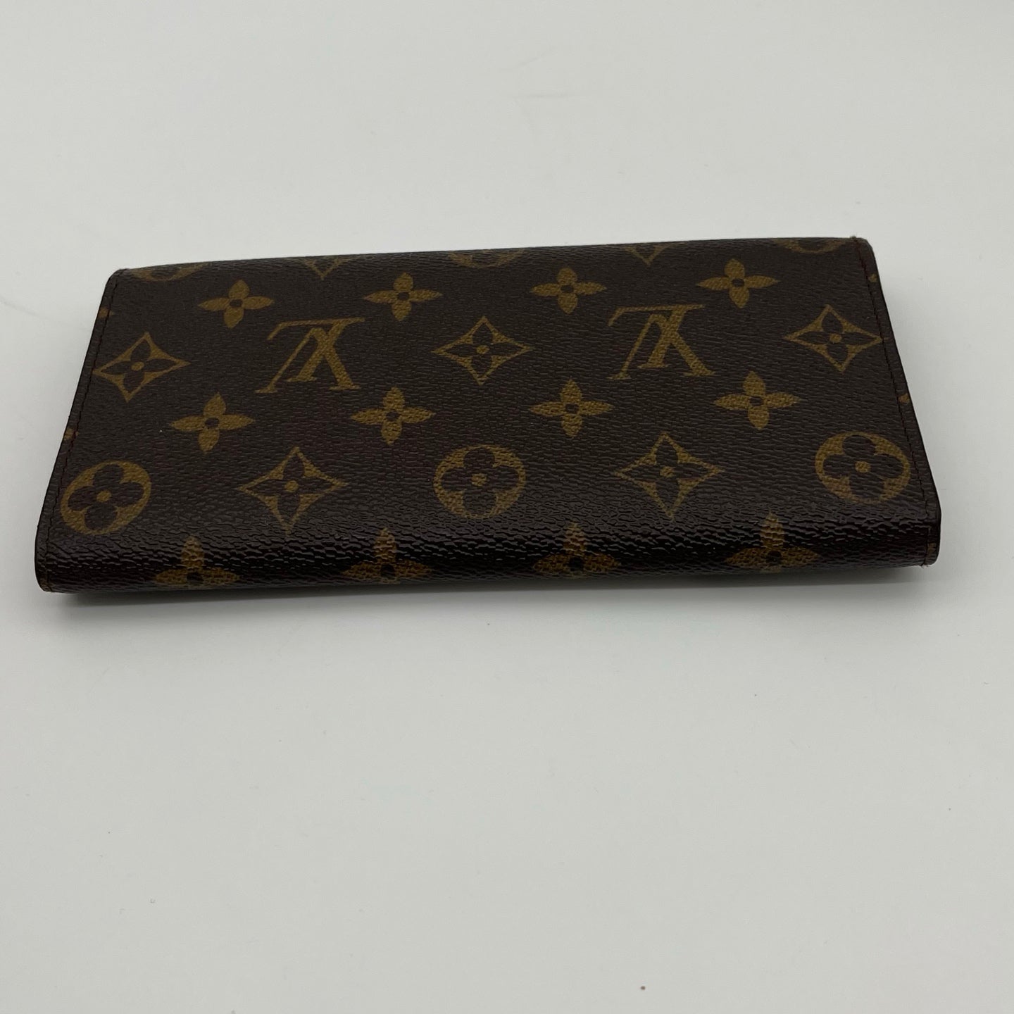 Louis Vuitton Monogram Canvas Flap Long Wallet Gold Button [Used]