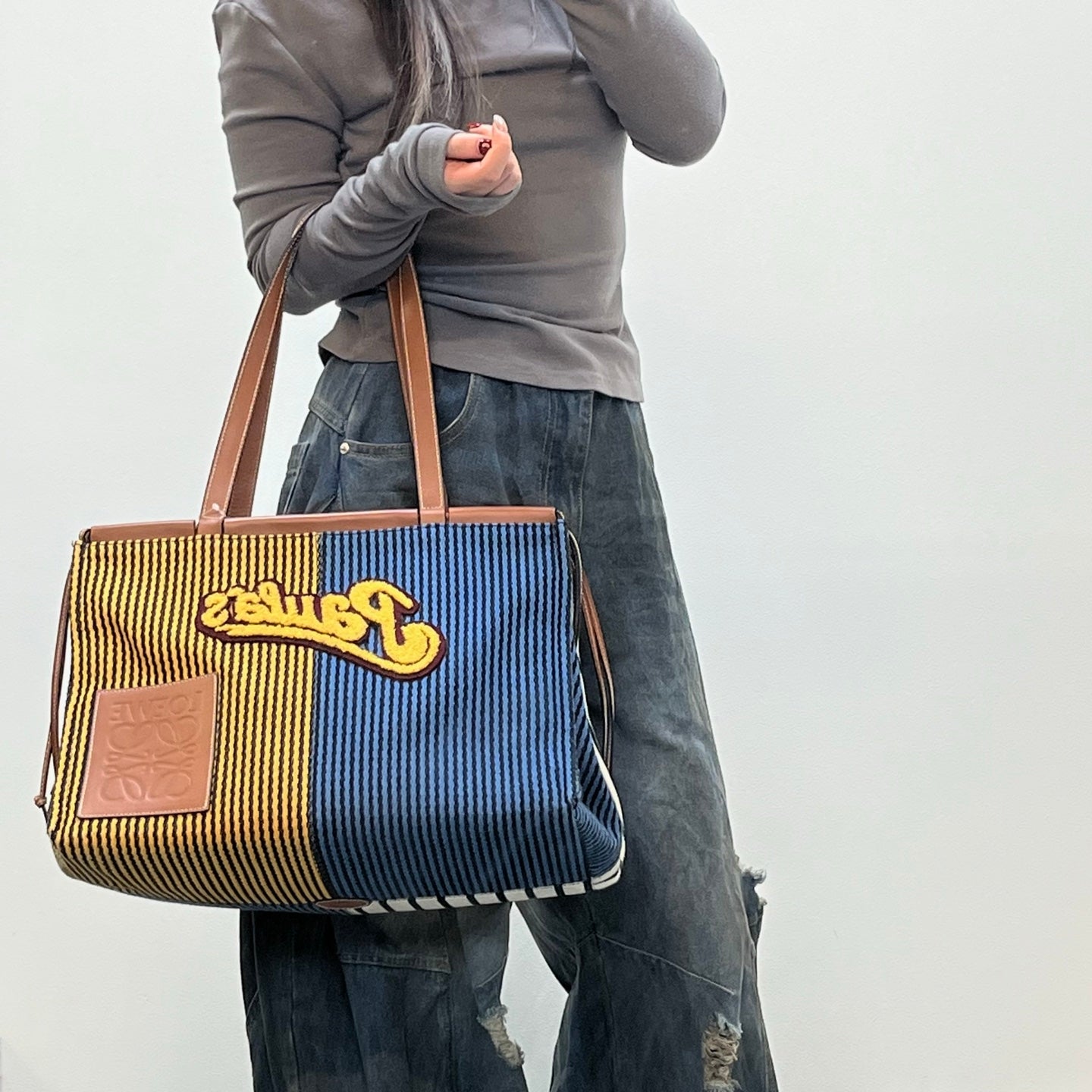 Loewe x Paula’s Ibiza Embroidered Canvas Tote Bag [Used]