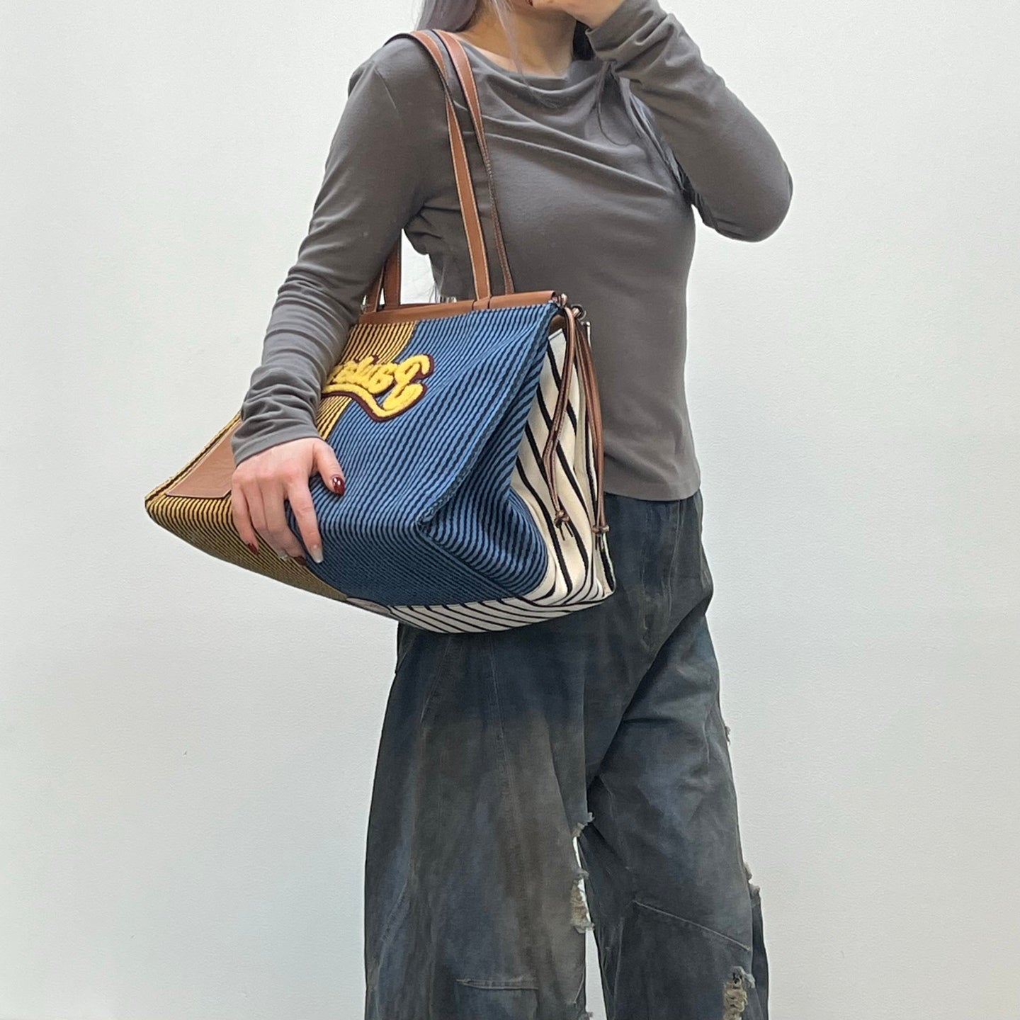 Loewe x Paula’s Ibiza Embroidered Canvas Tote Bag [Used]
