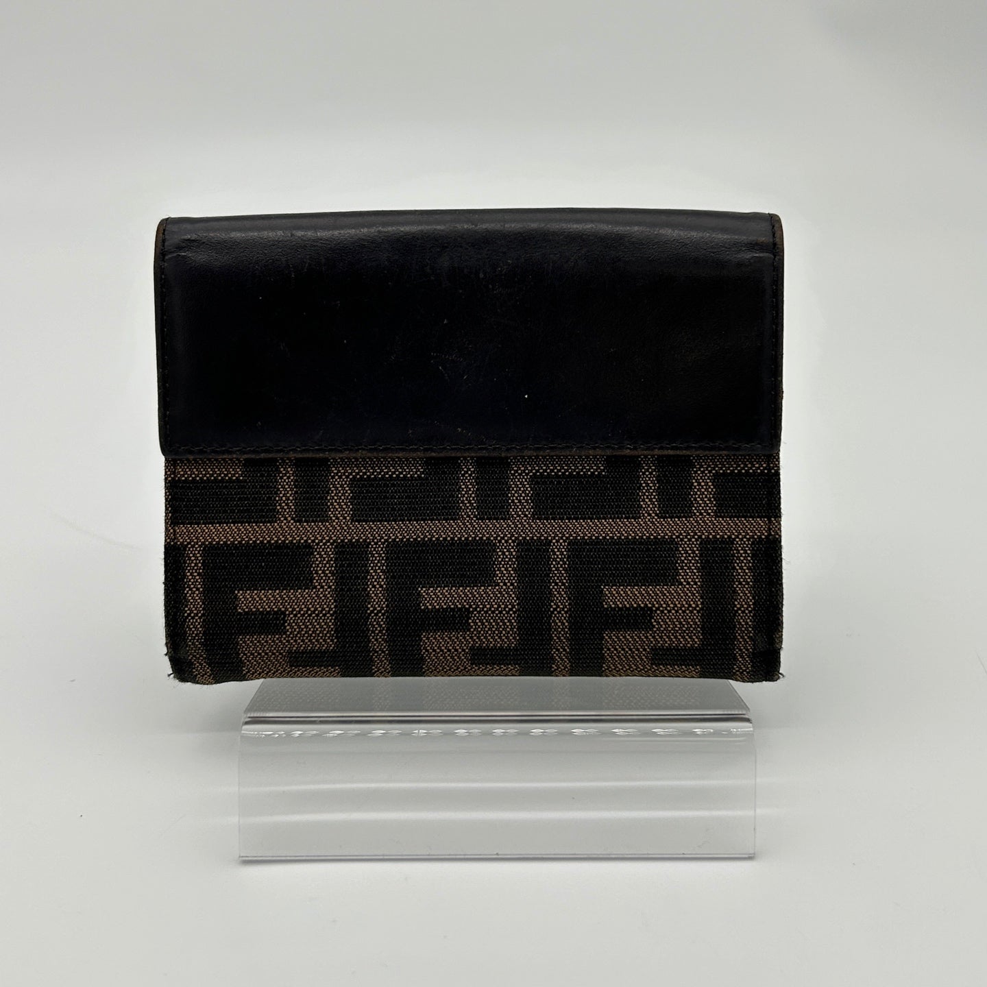Fendi Zucca Canvas Bi-Fold Wallet Silver Hardware [Used]