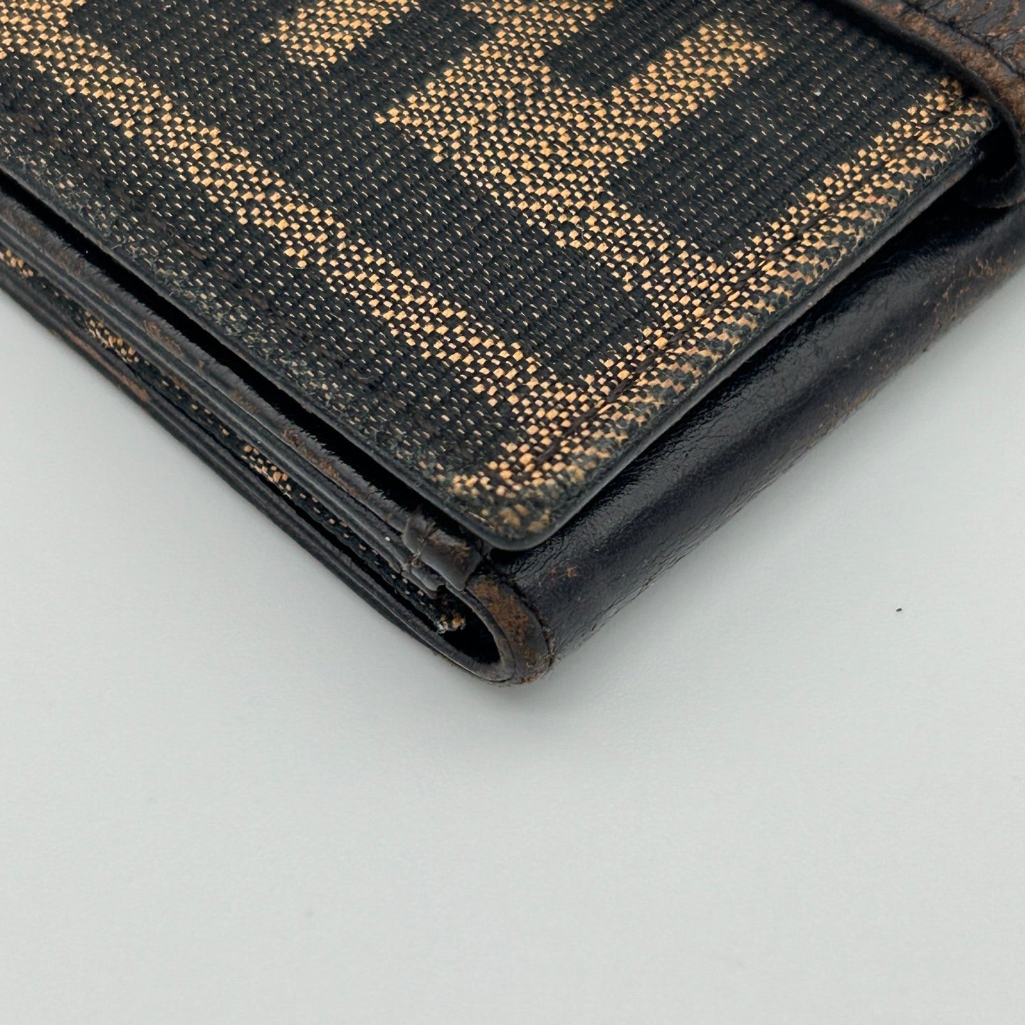 Fendi Zucca Canvas Bi-Fold Wallet Silver Hardware [Used]