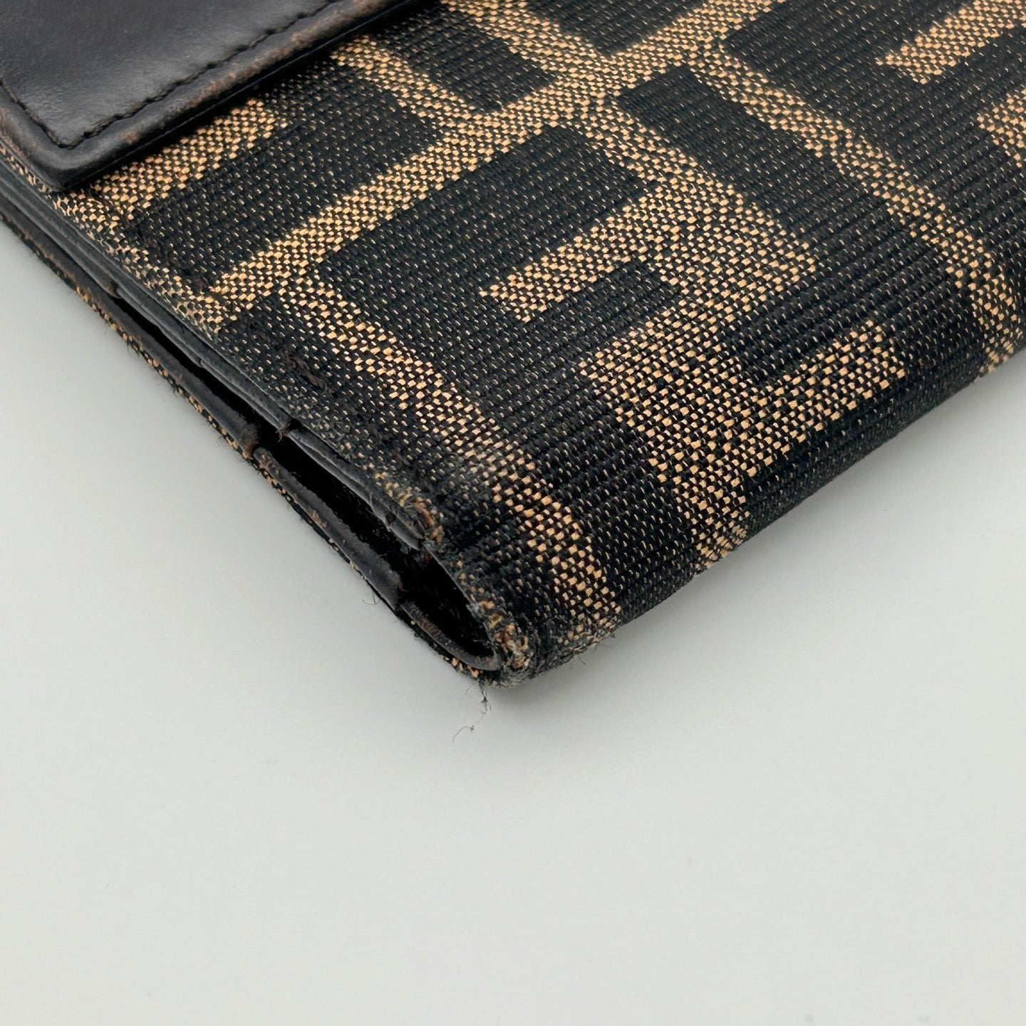 Fendi Zucca Canvas Bi-Fold Wallet Silver Hardware [Used]