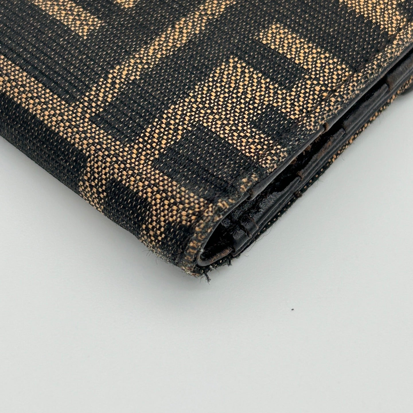 Fendi Zucca Canvas Bi-Fold Wallet Silver Hardware [Used]