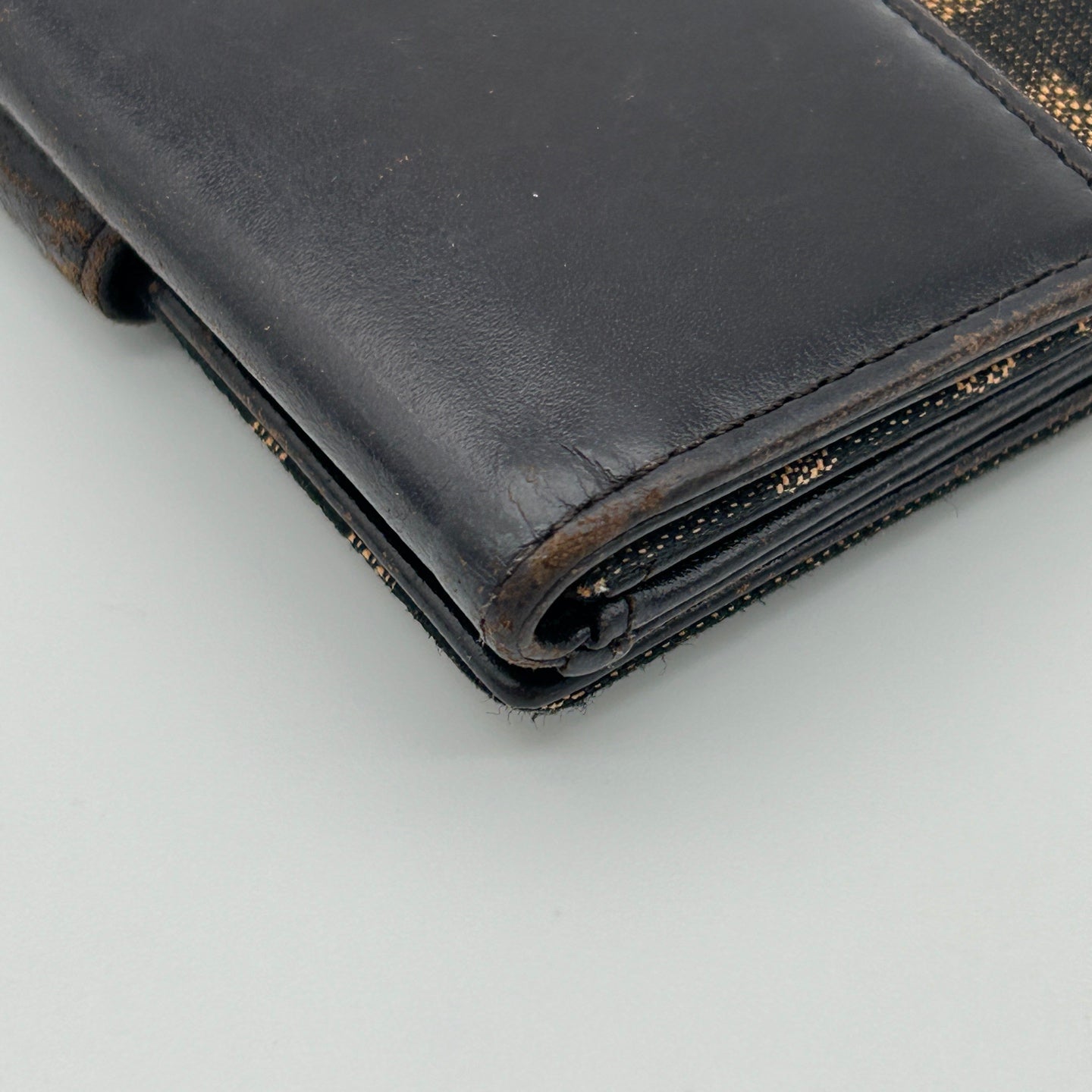 Fendi Zucca Canvas Bi-Fold Wallet Silver Hardware [Used]